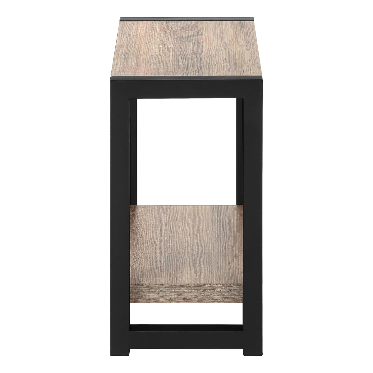 Accent Table 22"H Black Metal 2-Tier-Accent Tables-DECOROLALA