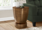 Accent Table - 22"H Drum Metal Copper-Accent Table-DECOROLALA