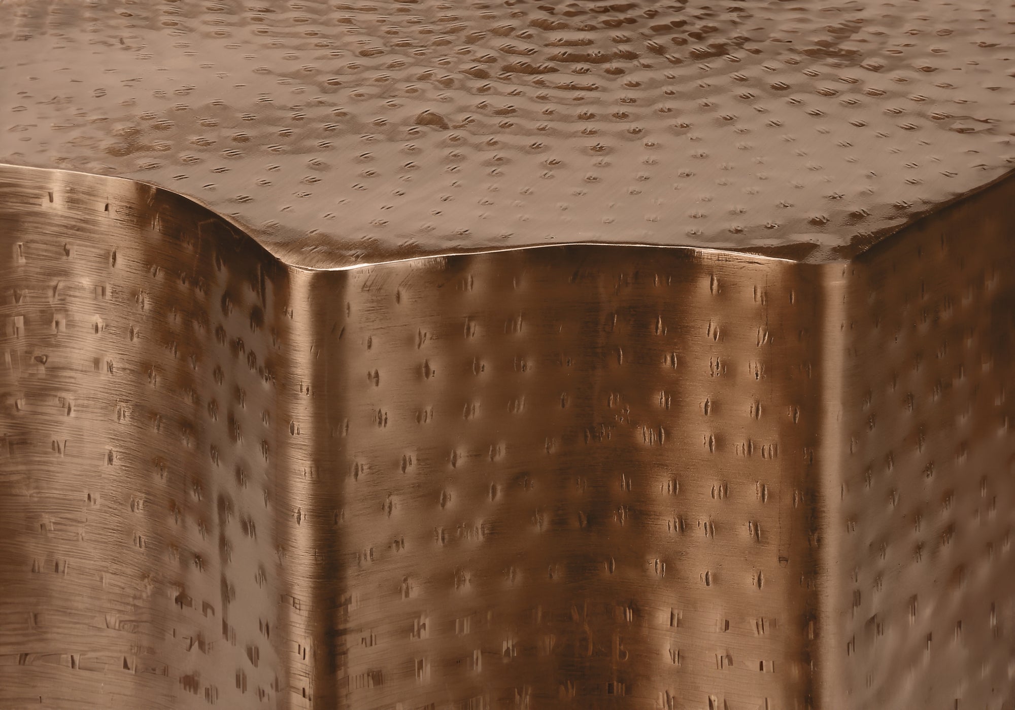 Accent Table 22"H Gold Iron Drum-Accent Table-DECOROLALA