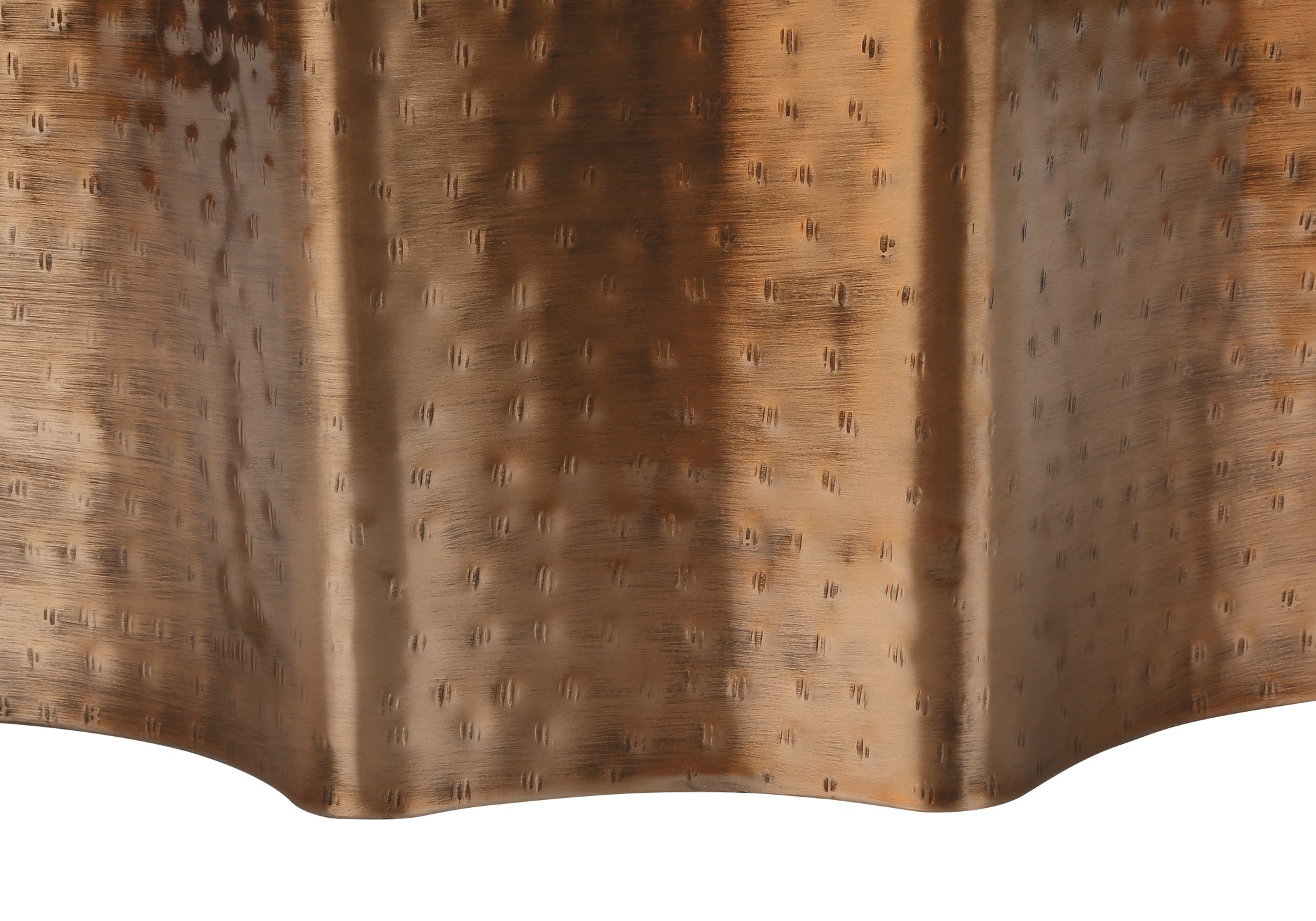 Accent Table 22"H Gold Iron Drum-Accent Table-DECOROLALA