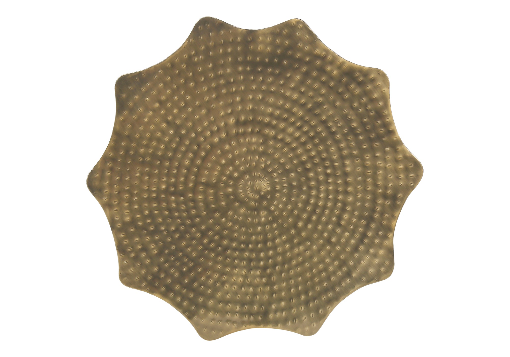 Accent Table 22"H Gold Iron Drum-Accent Table-DECOROLALA