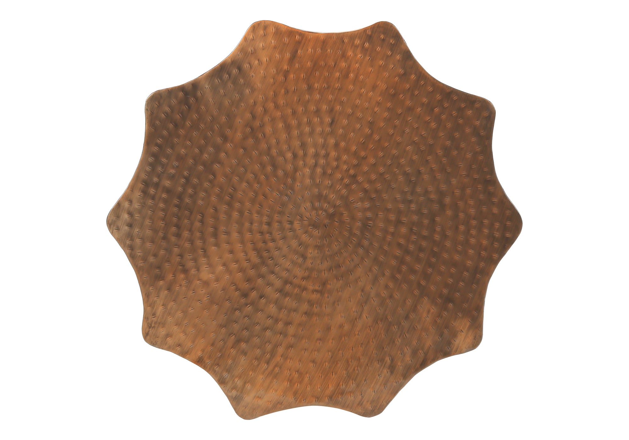 Accent Table 22"H Gold Iron Drum-Accent Table-DECOROLALA