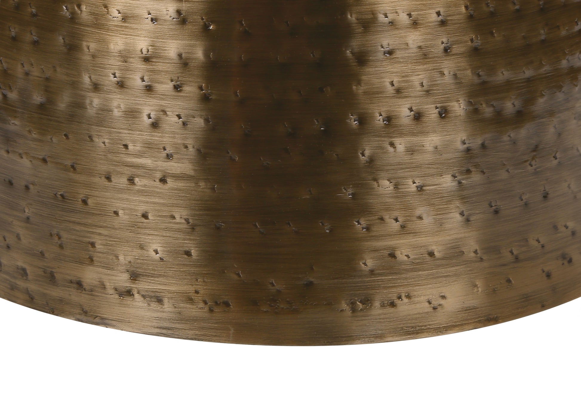 Accent Table - 22"H Gold Iron Drum-Accent Table-DECOROLALA