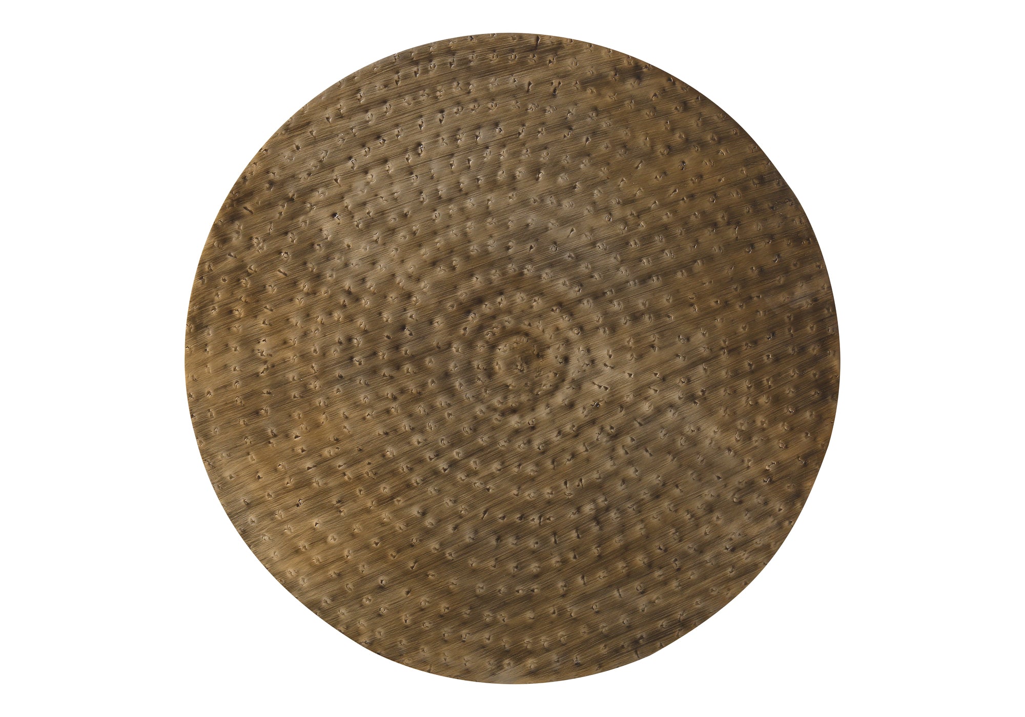 Accent Table - 22"H Gold Iron Drum-Accent Table-DECOROLALA