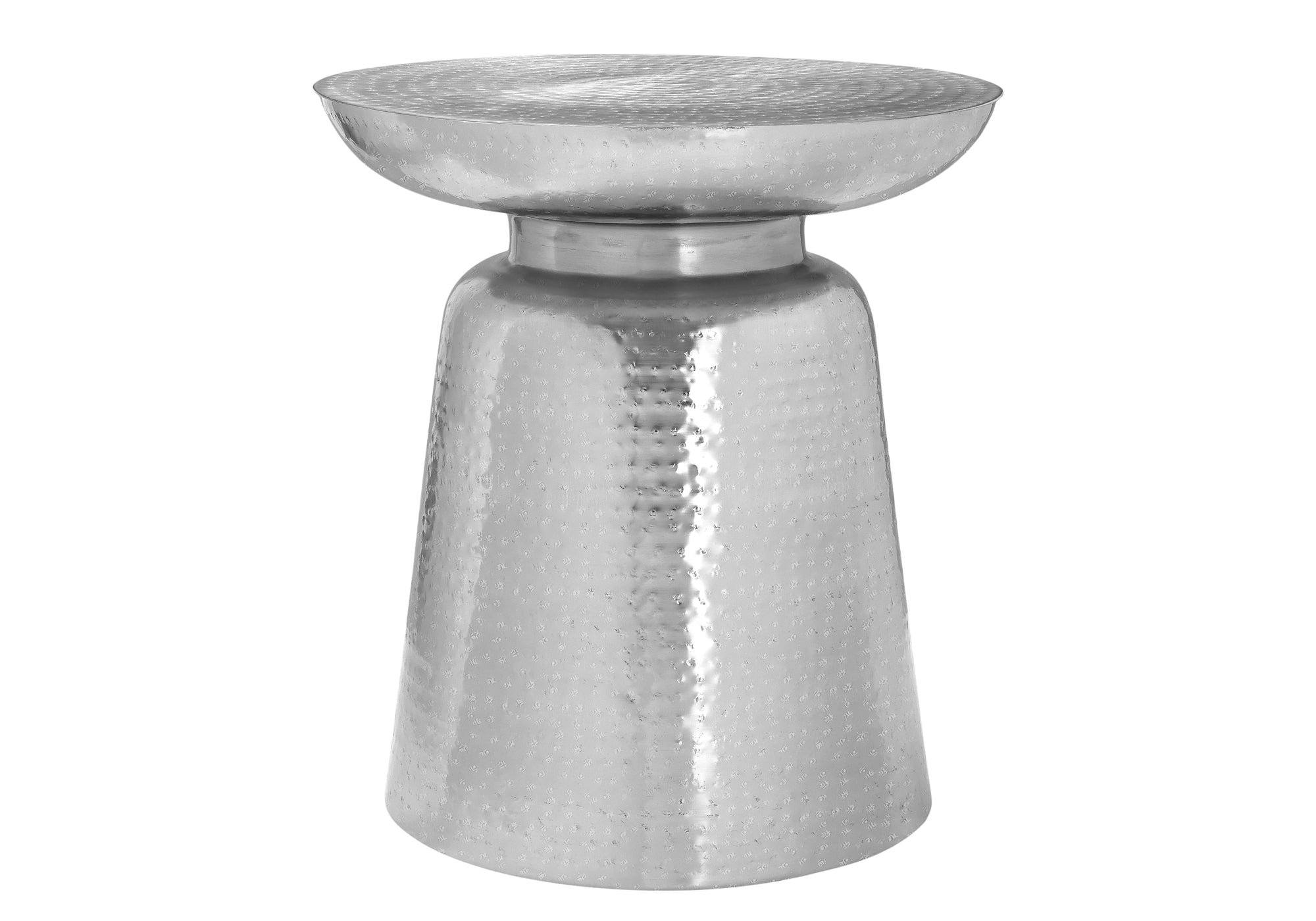 Accent Table - 22"H / Gold Iron Metal Drum End-Accent Table-DECOROLALA