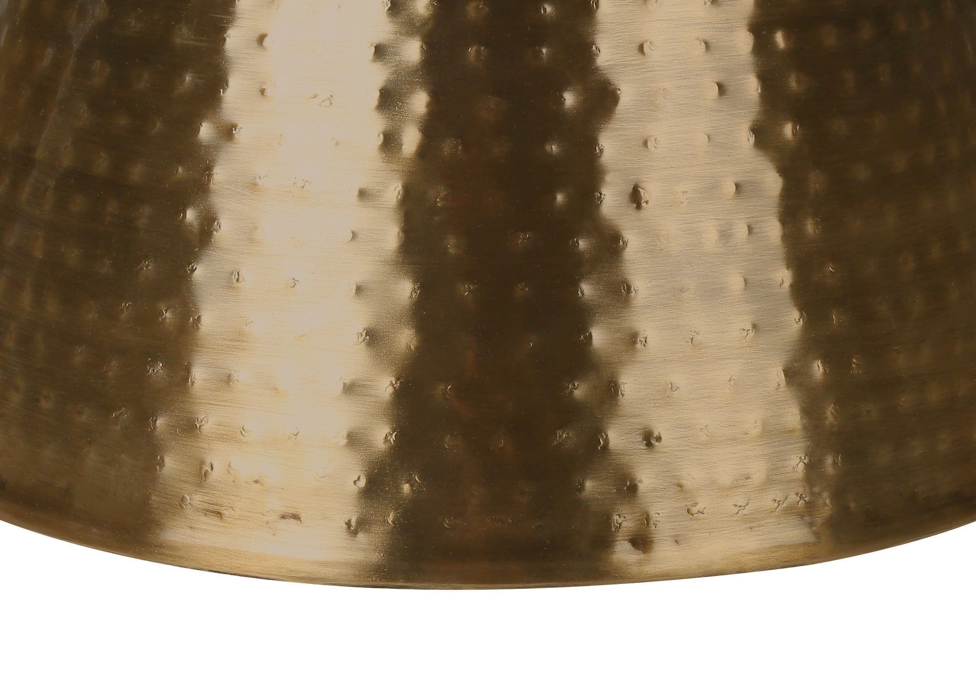 Accent Table - 22"H / Gold Iron Metal Drum End Table-Accent Table-DECOROLALA