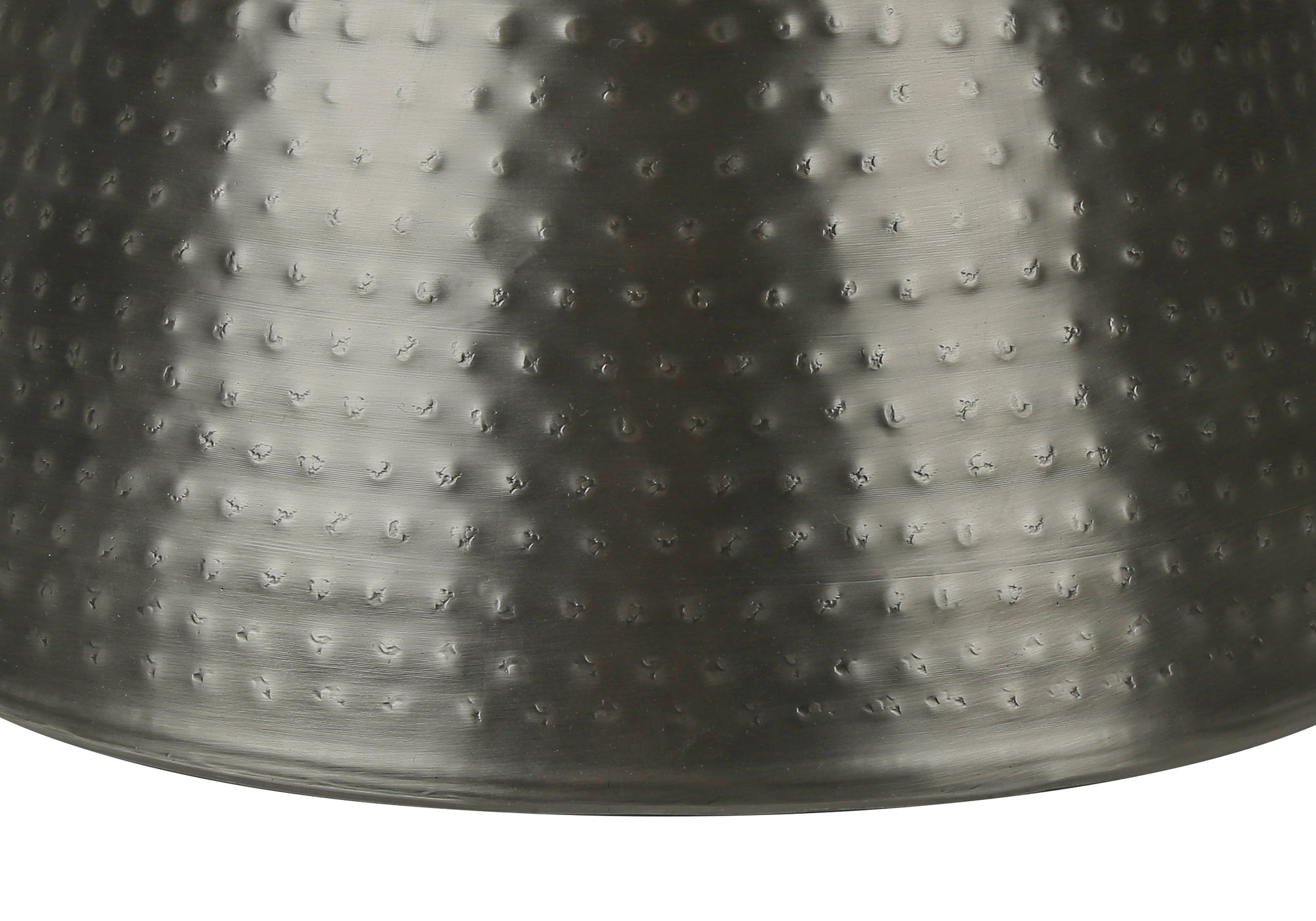 Accent Table - 22"H / Gold Iron Metal Drum End Table-Accent Table-DECOROLALA