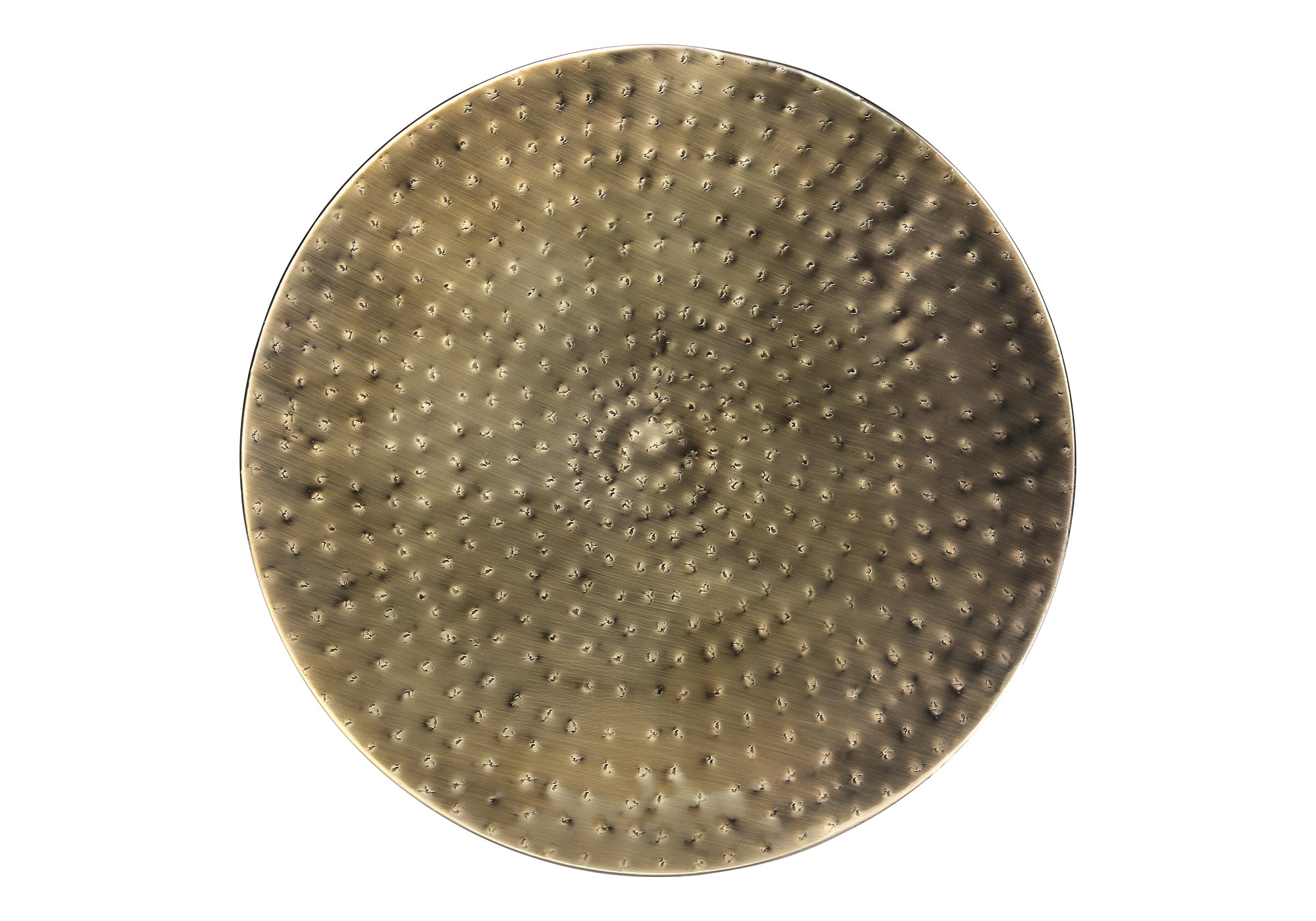 Accent Table - 22"H / Gold Iron Metal Drum End Table-Accent Table-DECOROLALA