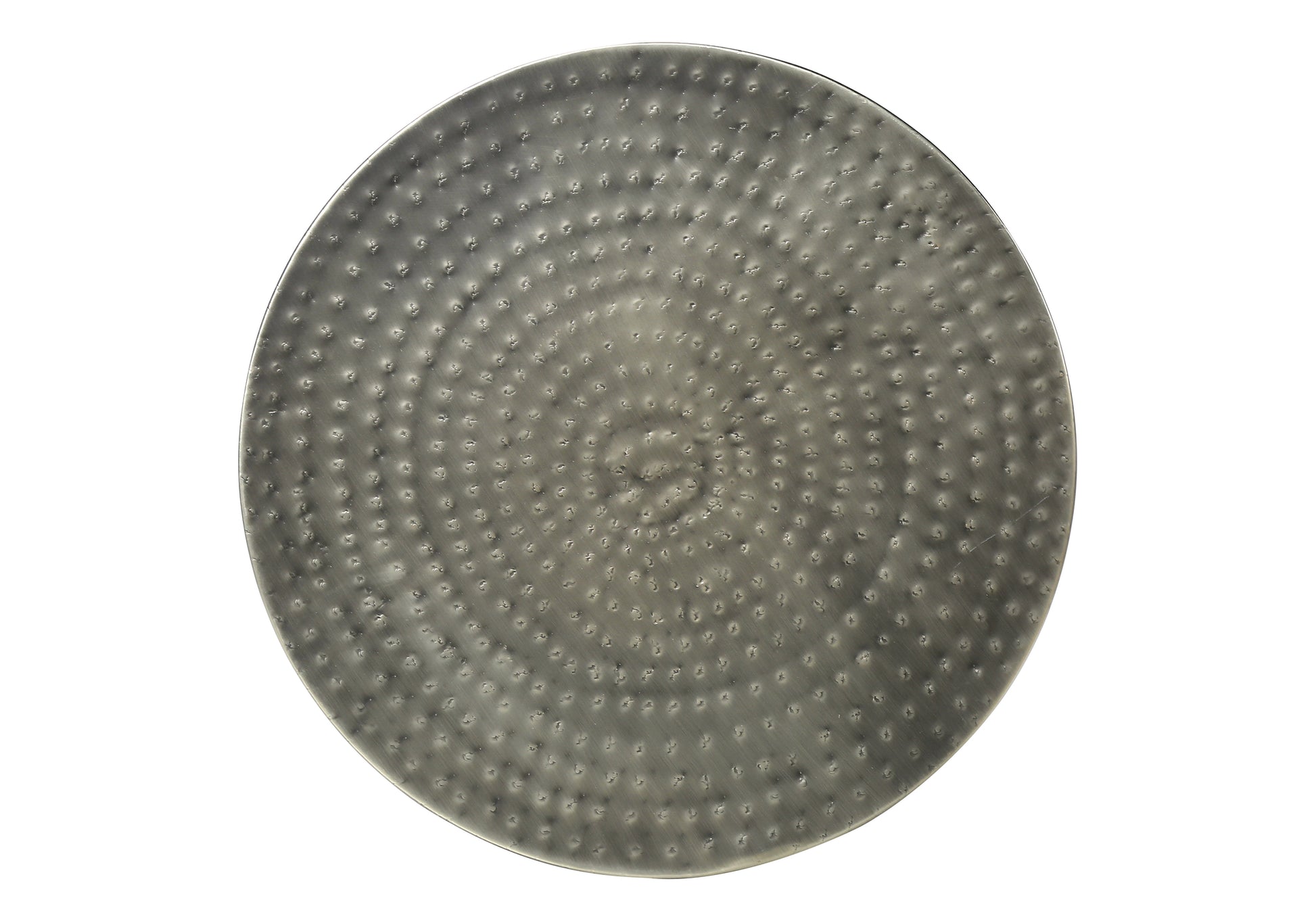 Accent Table - 22"H / Gold Iron Metal Drum End Table-Accent Table-DECOROLALA