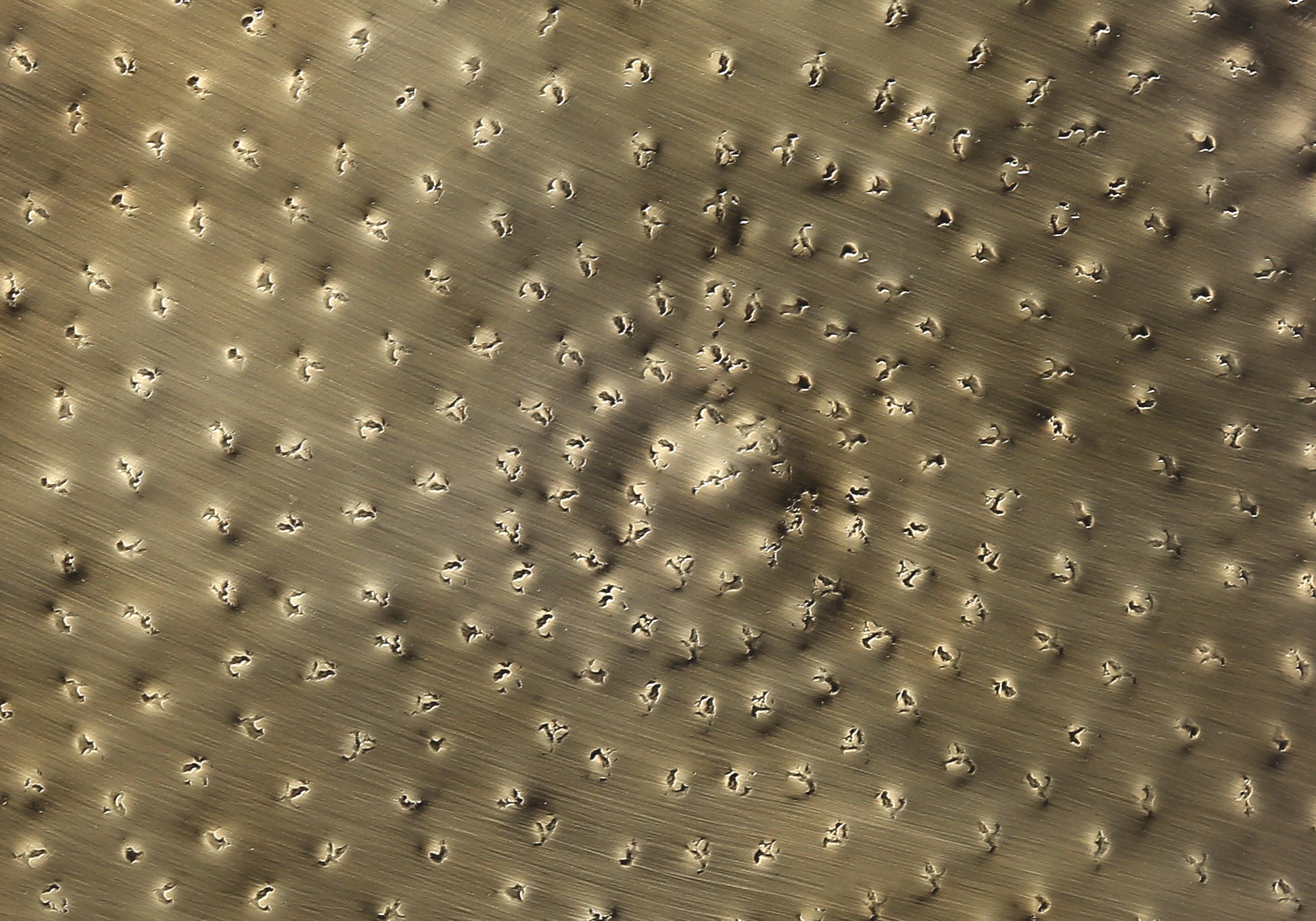 Accent Table - 22"H / Gold Iron Metal Drum End Table-Accent Table-DECOROLALA