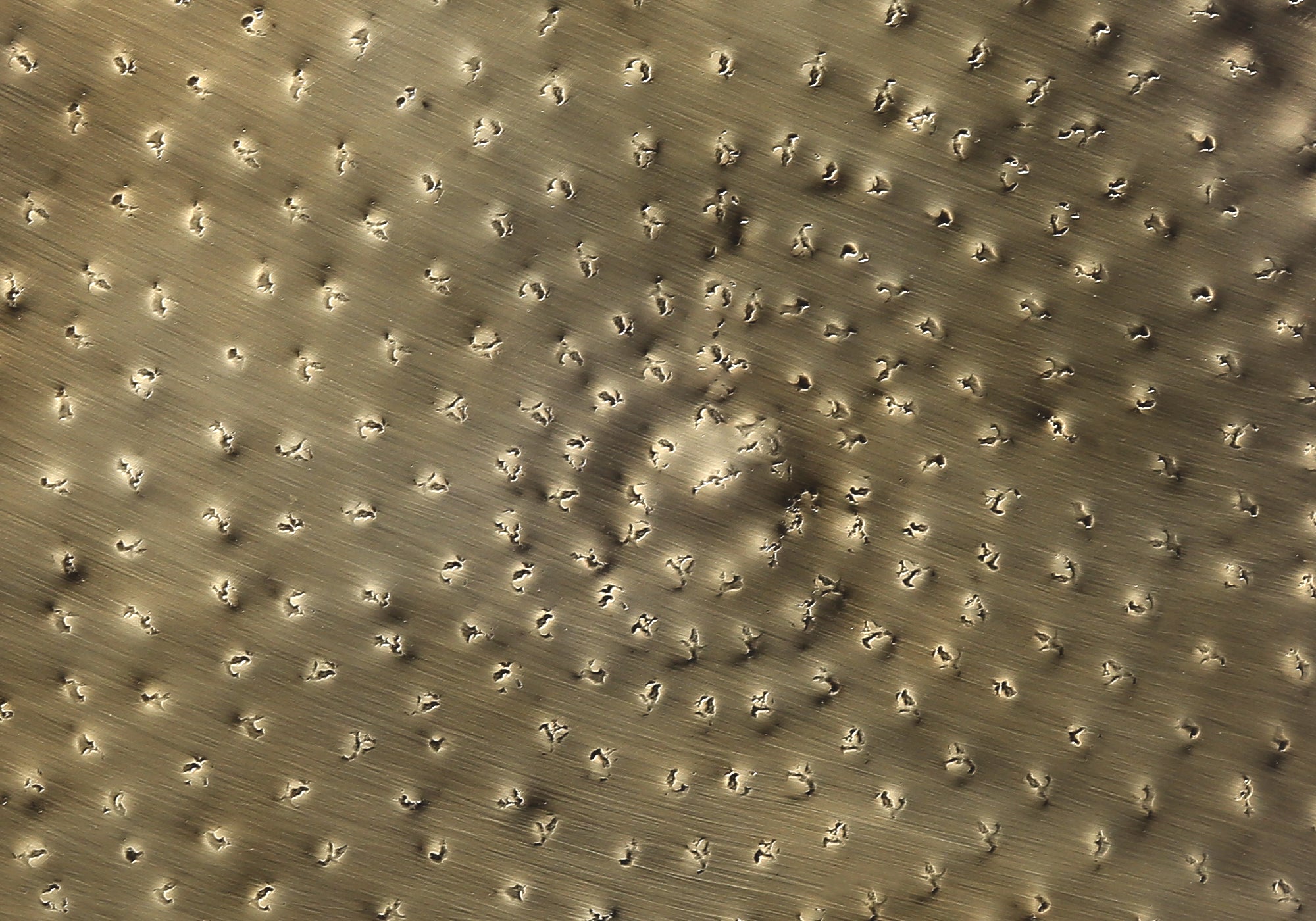 Accent Table - 22"H / Gold Iron Metal Drum End Table-Accent Table-DECOROLALA