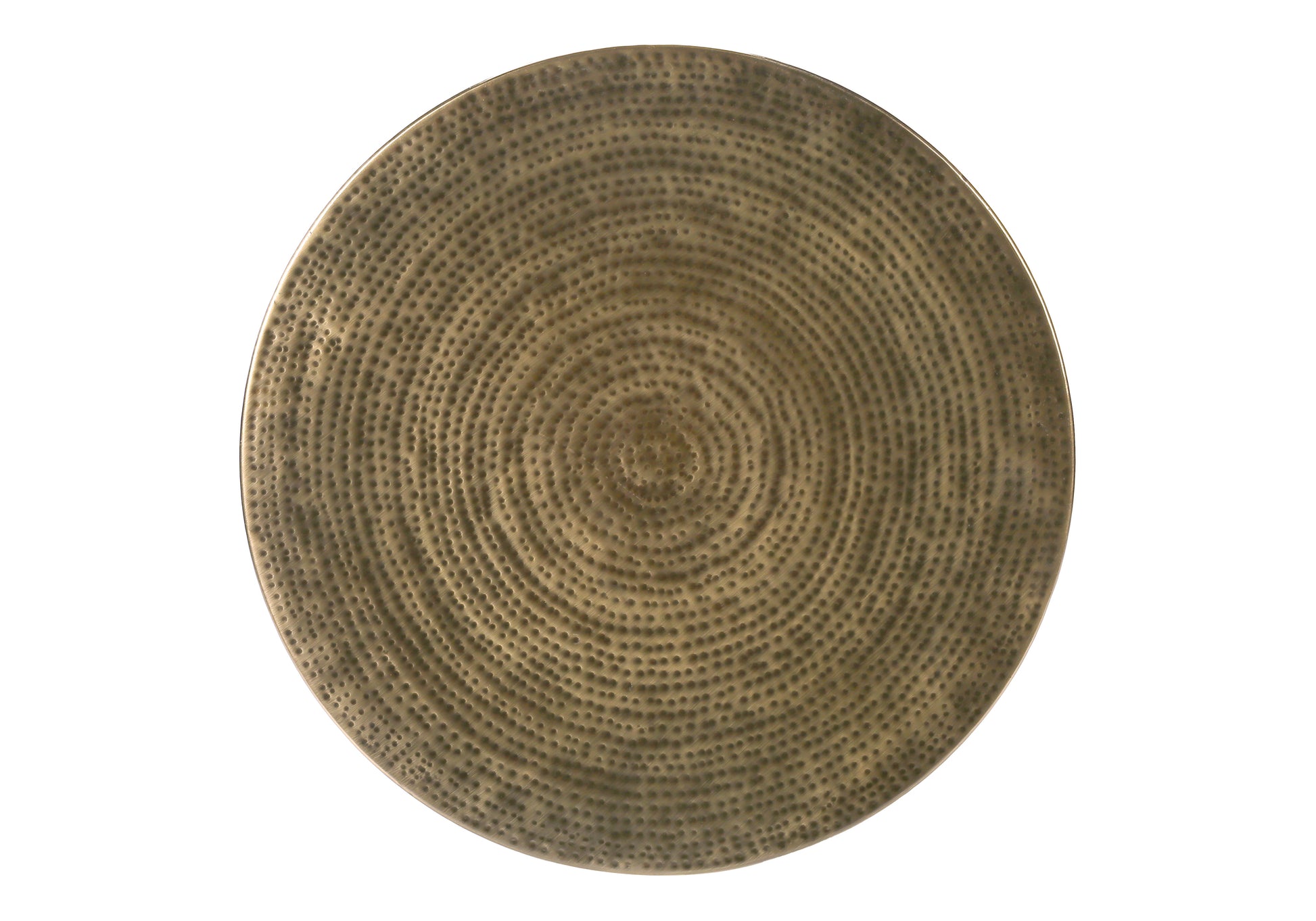 Accent Table - 22"H Gold Metal Drum-Accent Table-DECOROLALA