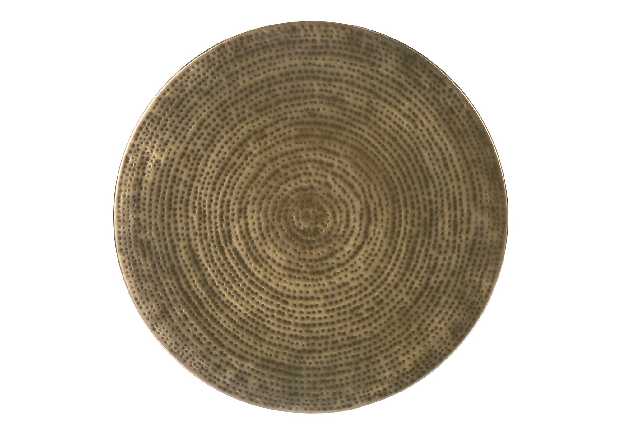 Accent Table - 22"H Gold Metal Drum-Accent Table-DECOROLALA