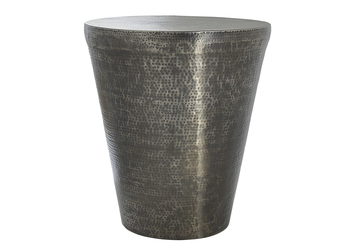 Accent Table - 22"H Gold Metal Drum-Accent Tables-DECOROLALA