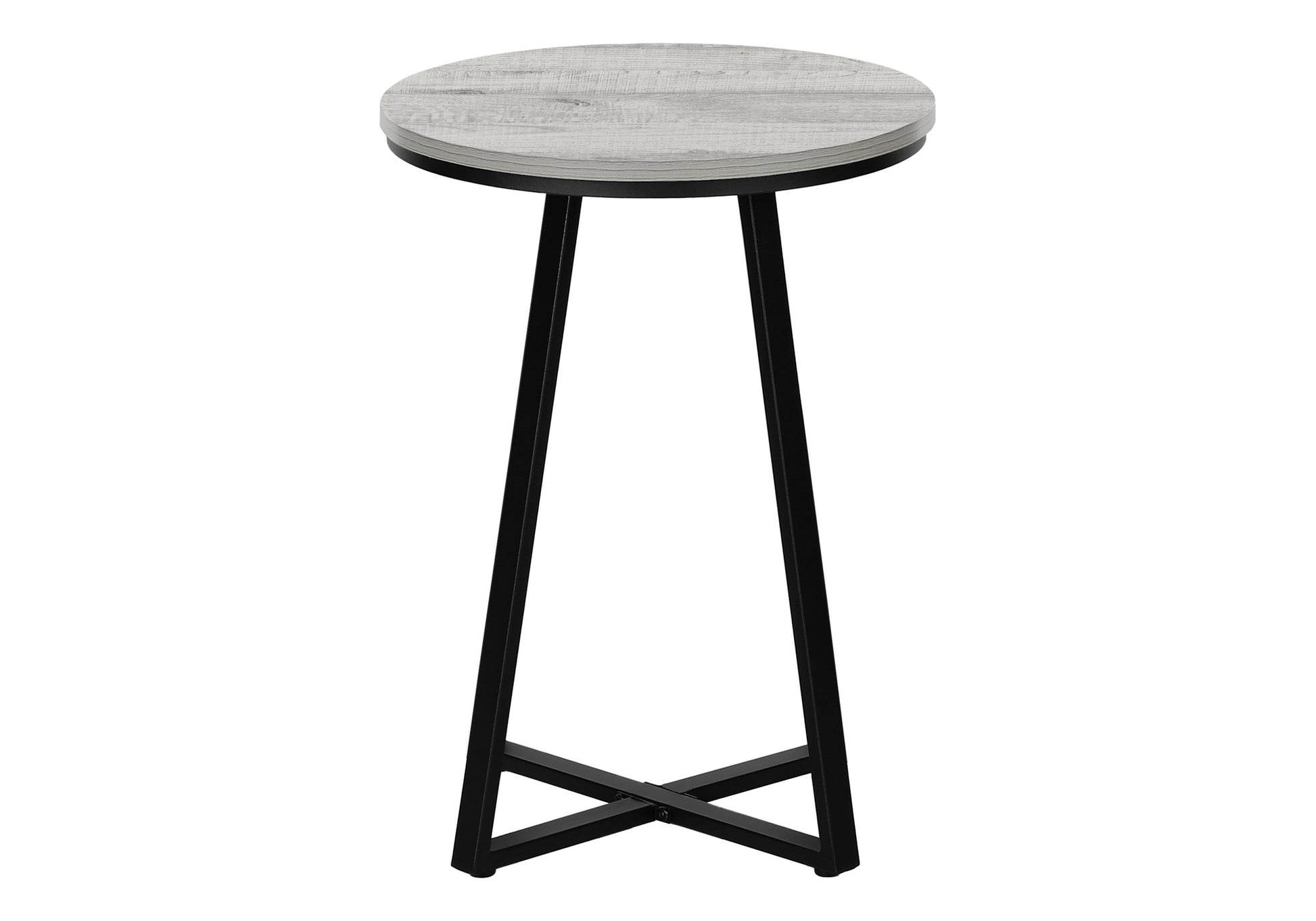 Accent Table 22"H Round Black Side Table-Accent Table-DECOROLALA