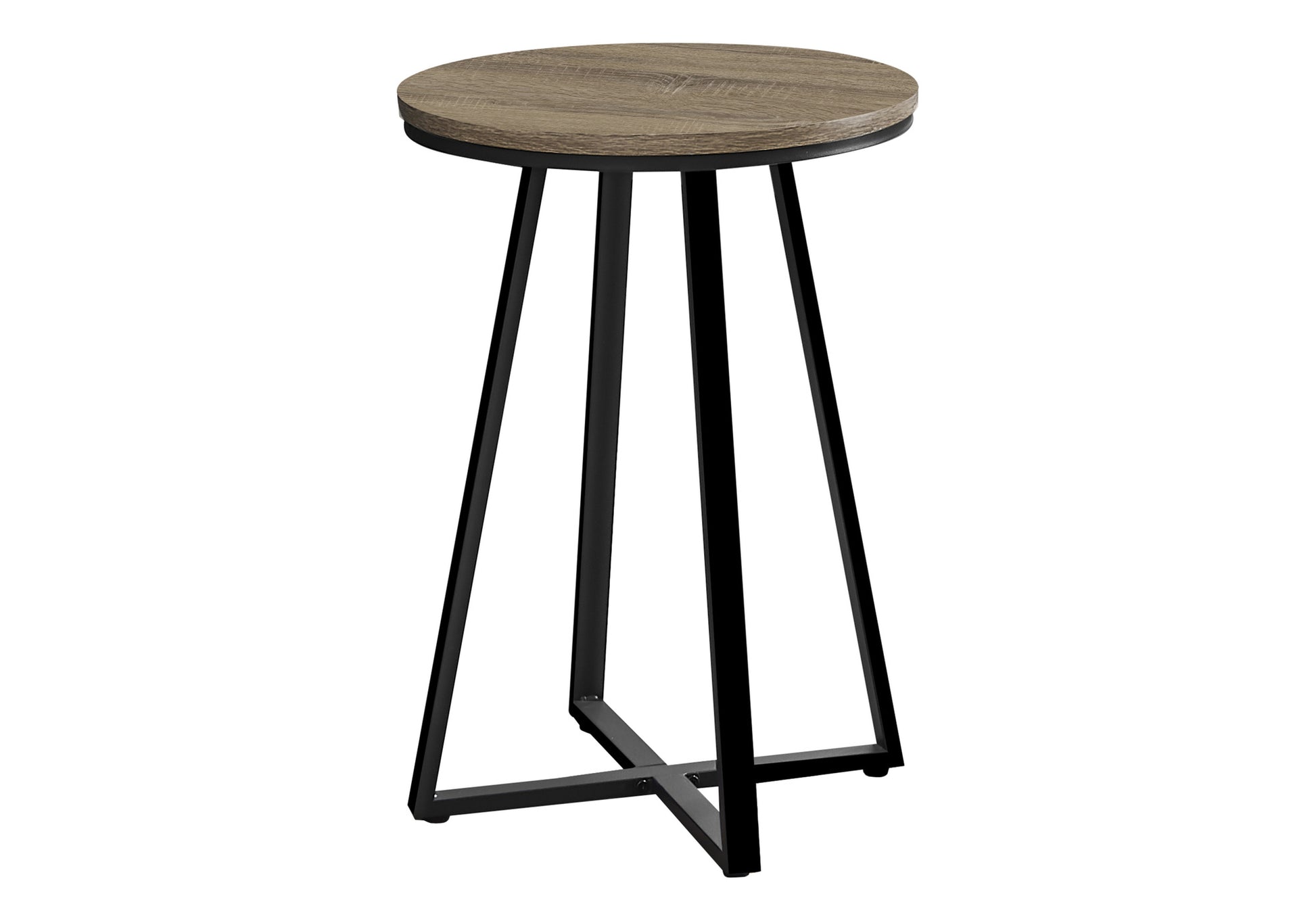 Accent Table 22"H Round Black Side Table-Accent Table-DECOROLALA