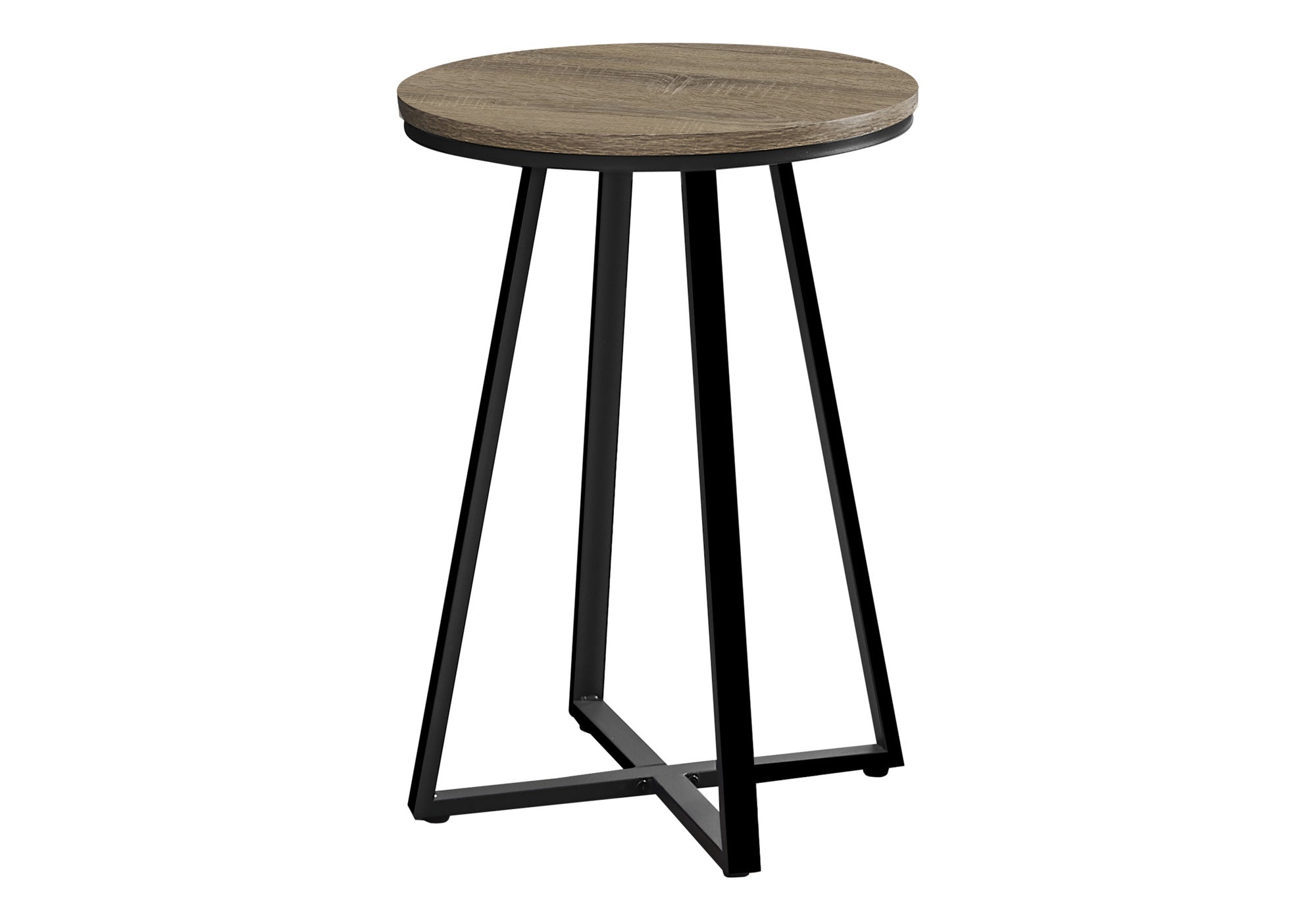 Accent Table 22"H Round Black Side Table-Accent Table-DECOROLALA
