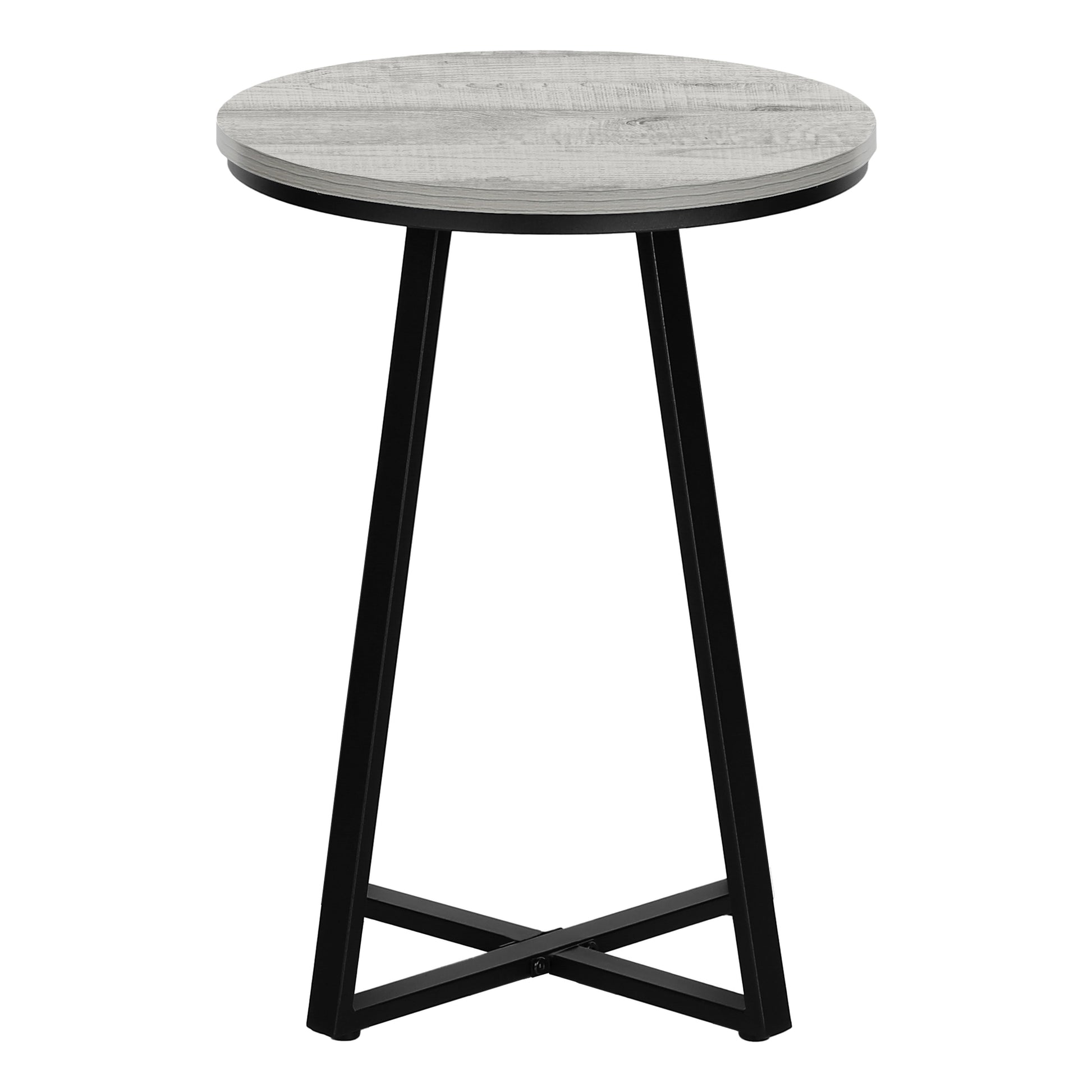 Accent Table 22"H Round Black Side Table-Accent Table-DECOROLALA