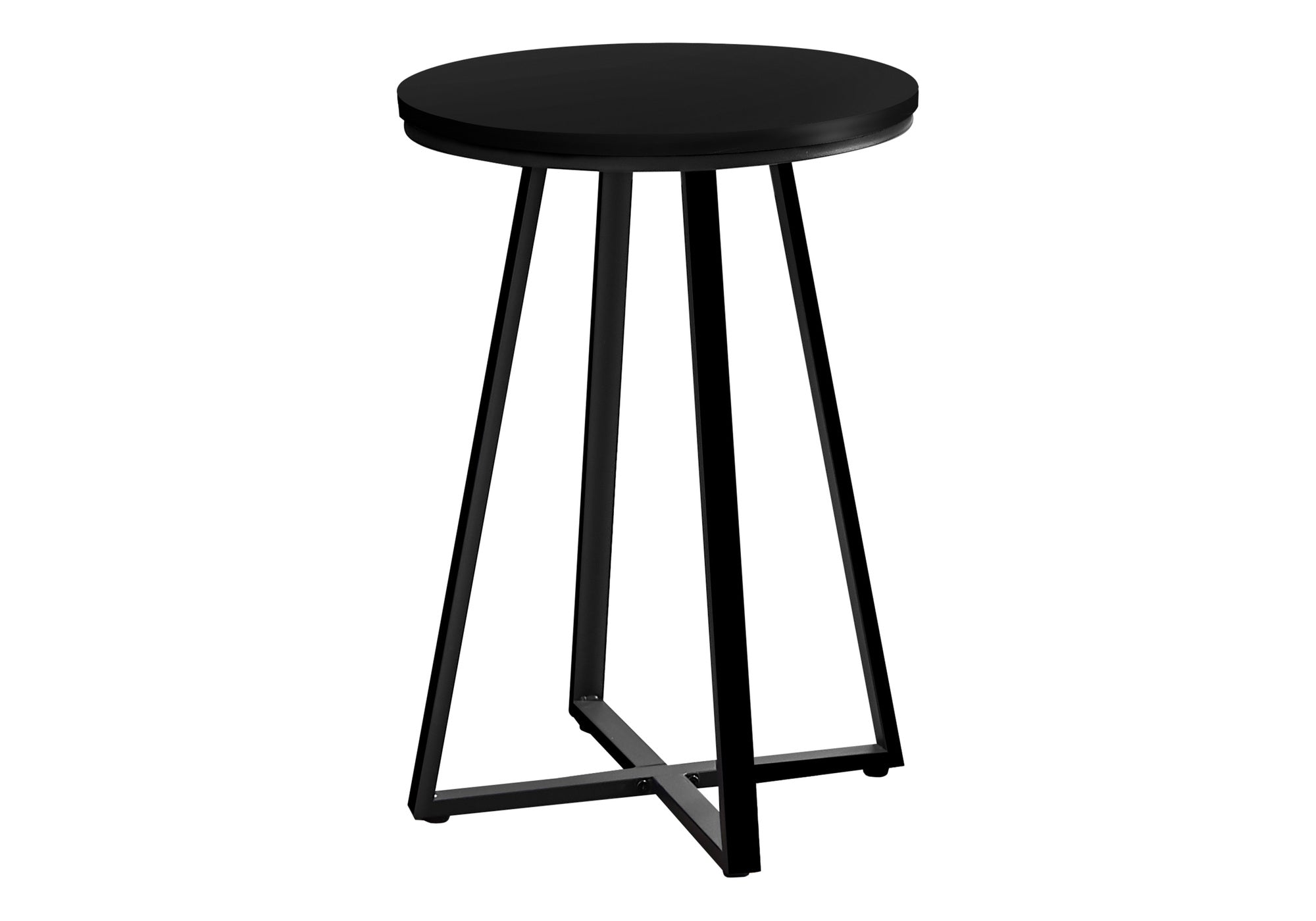 Accent Table 22"H Round Black Side Table-Accent Table-DECOROLALA