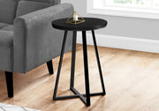 Accent Table 22"H Round Black Side Table-Accent Table-DECOROLALA