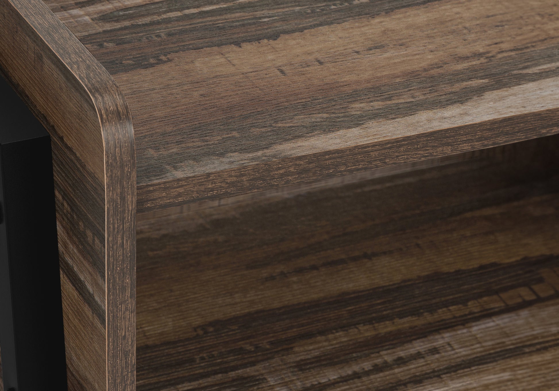 Accent Table - 23"H / Brown Reclaimed-Look / Black Metal-Accent Table-DECOROLALA