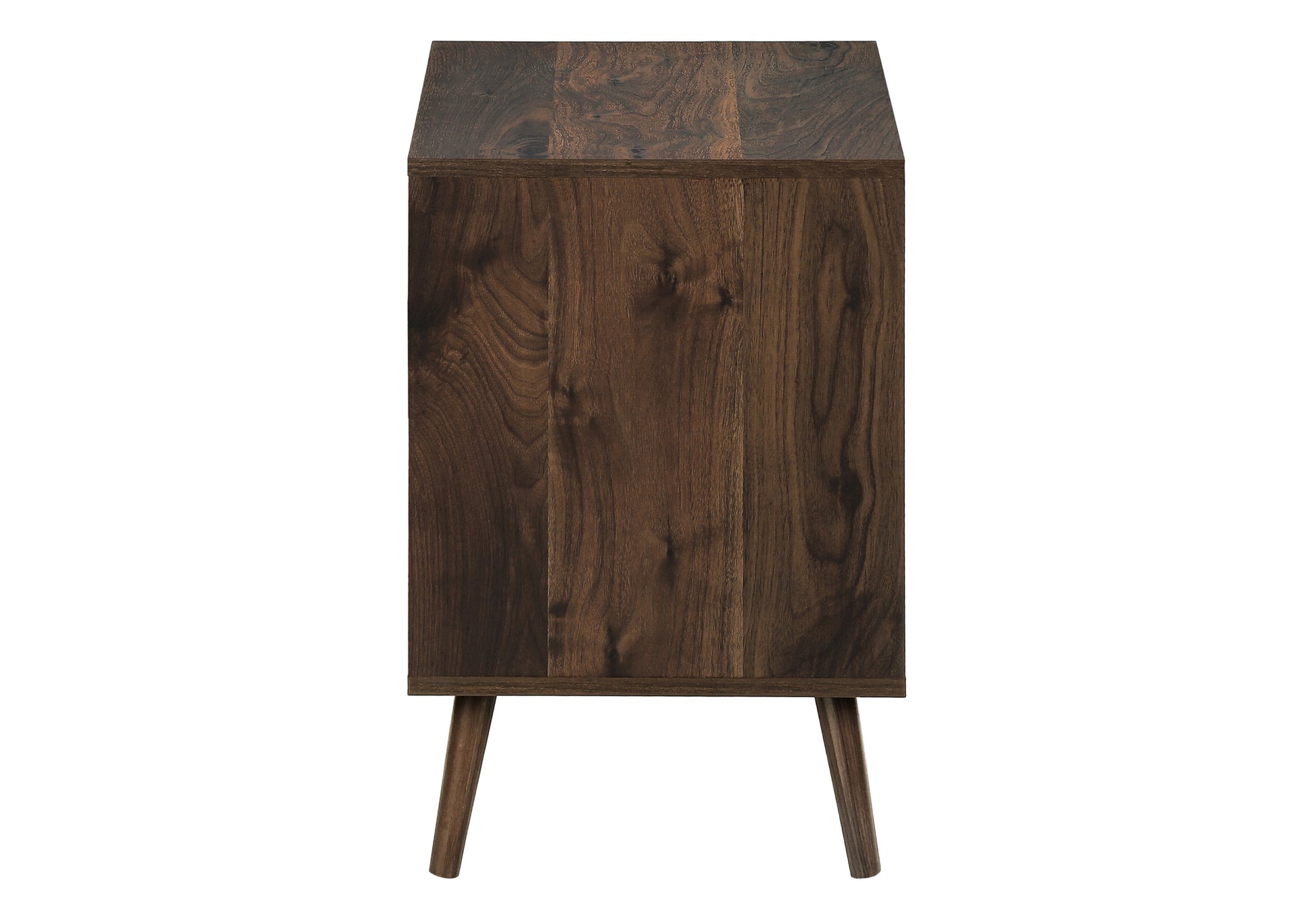 Accent Table 23"H Dark Walnut with Storage Door-Accent Table-DECOROLALA