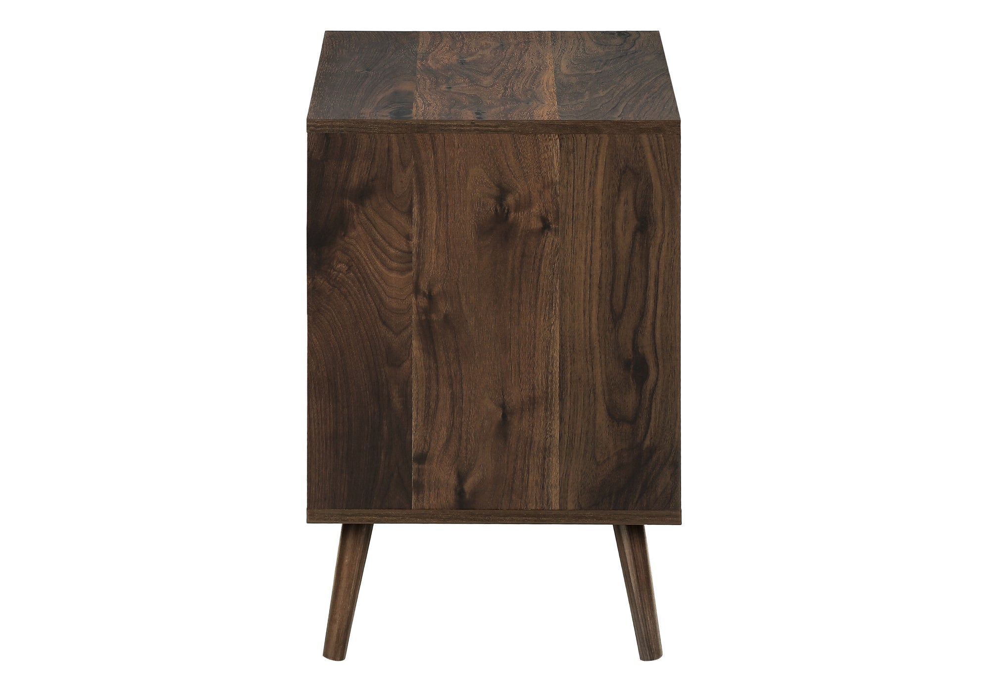 Accent Table 23"H Dark Walnut with Storage Door-Accent Table-DECOROLALA