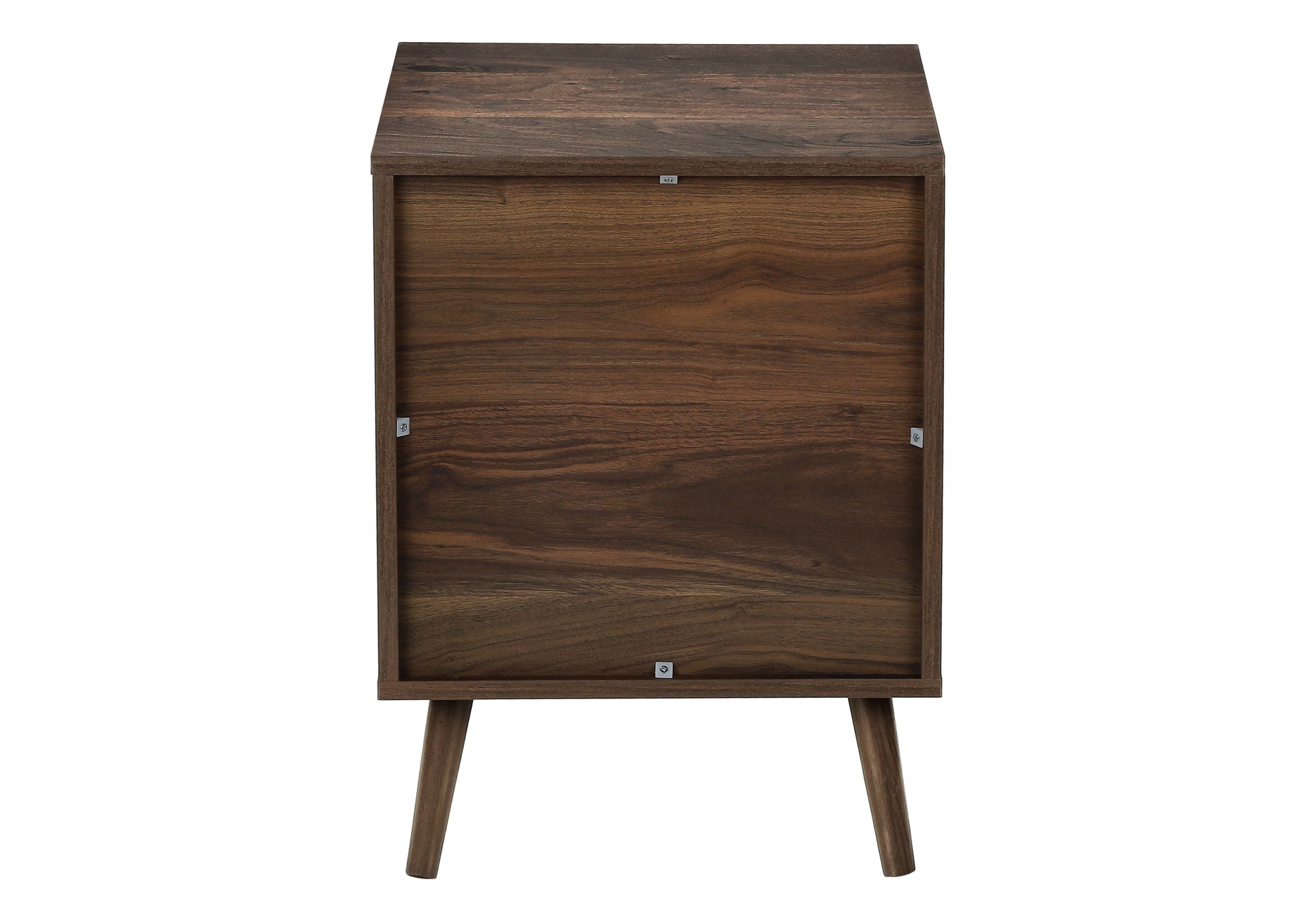 Accent Table 23"H Dark Walnut with Storage Door-Accent Table-DECOROLALA