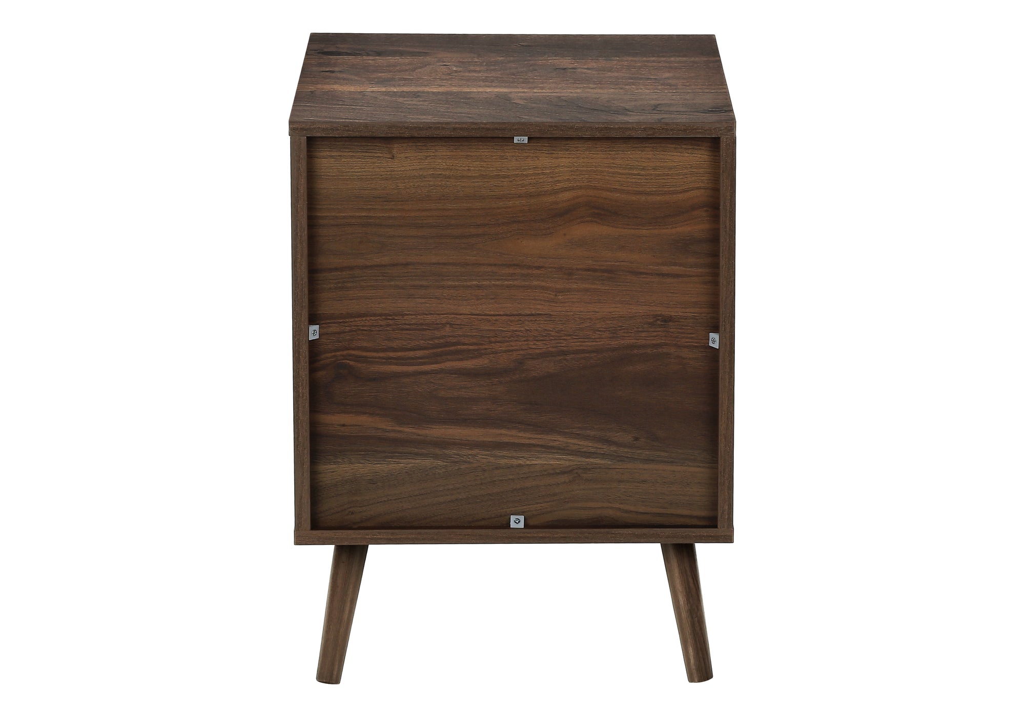 Accent Table 23"H Dark Walnut with Storage Door-Accent Table-DECOROLALA