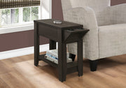 Accent Table - 23"H / Espresso With A Glass Holder-Accent Table-DECOROLALA