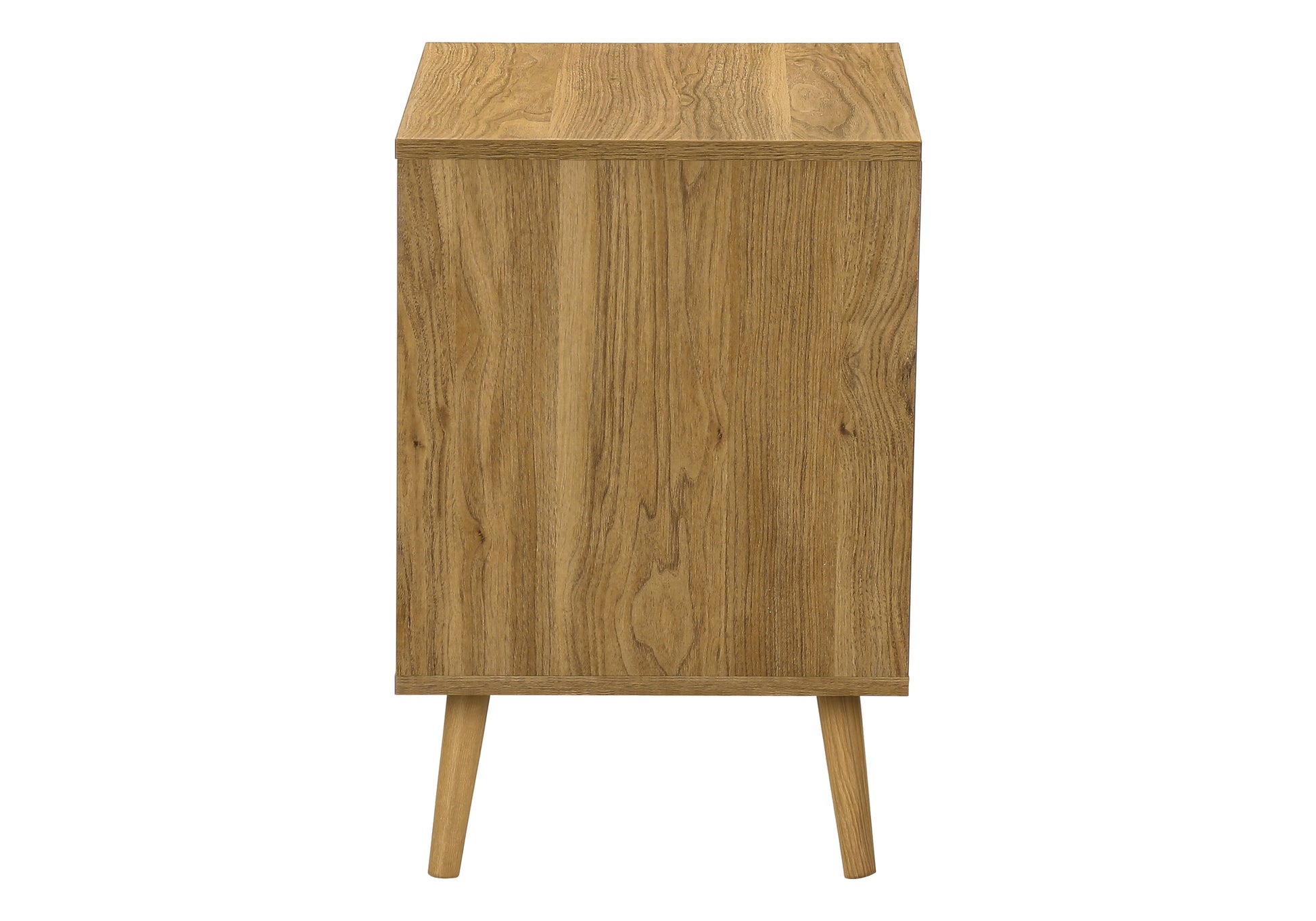 Accent Table 23"H Light Walnut Seagrass Storage-Accent Table-DECOROLALA