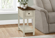 Accent Table - 24"H / Antique White / Espresso Veneer-Accent Table-DECOROLALA
