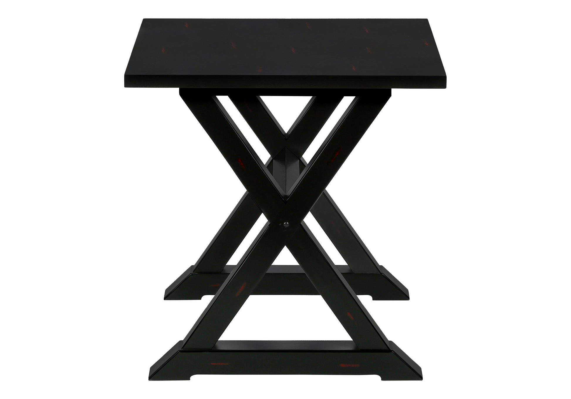 Accent Table 24"H Black Veneer Square End Table-Accent Table-DECOROLALA