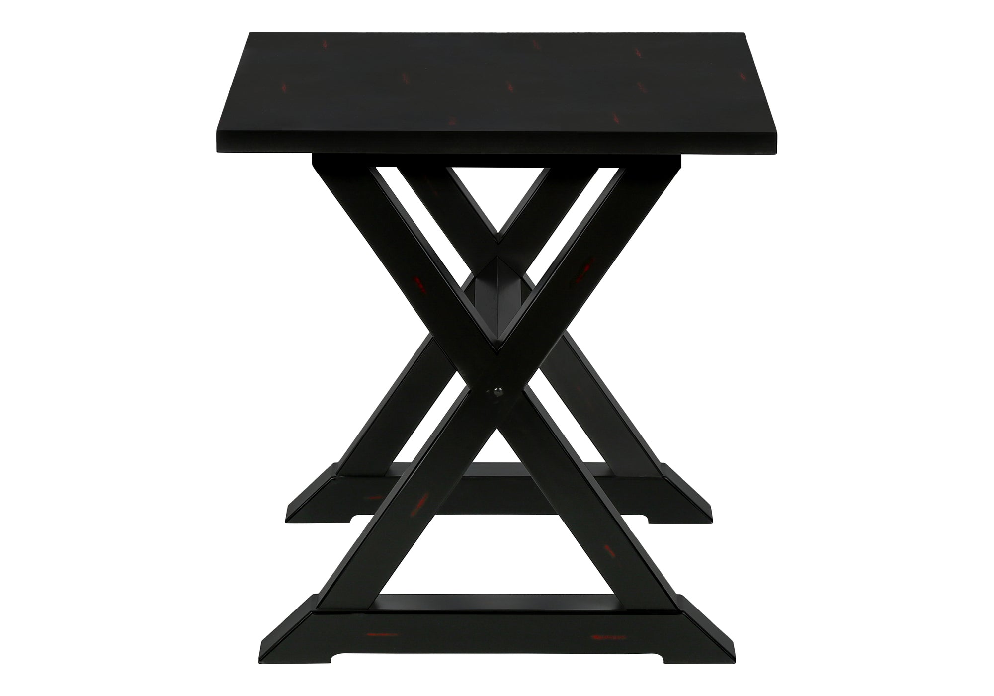 Accent Table 24"H Black Veneer Square End Table-Accent Table-DECOROLALA