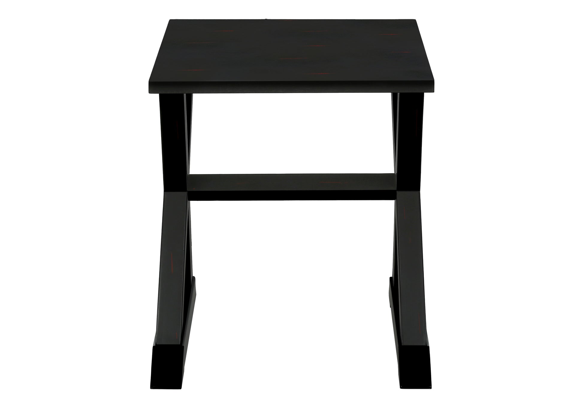 Accent Table 24"H Black Veneer Square End Table-Accent Table-DECOROLALA