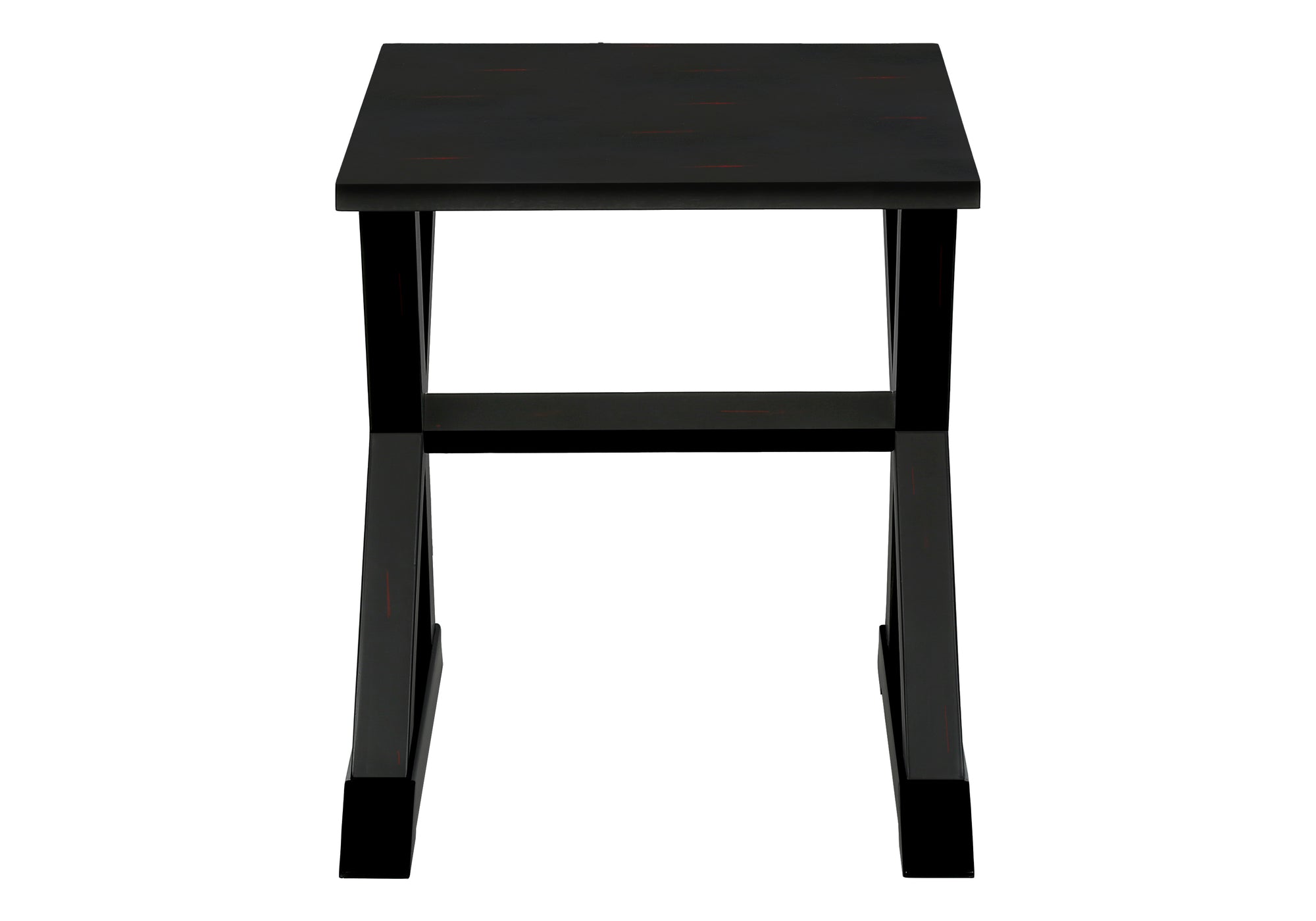 Accent Table 24"H Black Veneer Square End Table-Accent Table-DECOROLALA