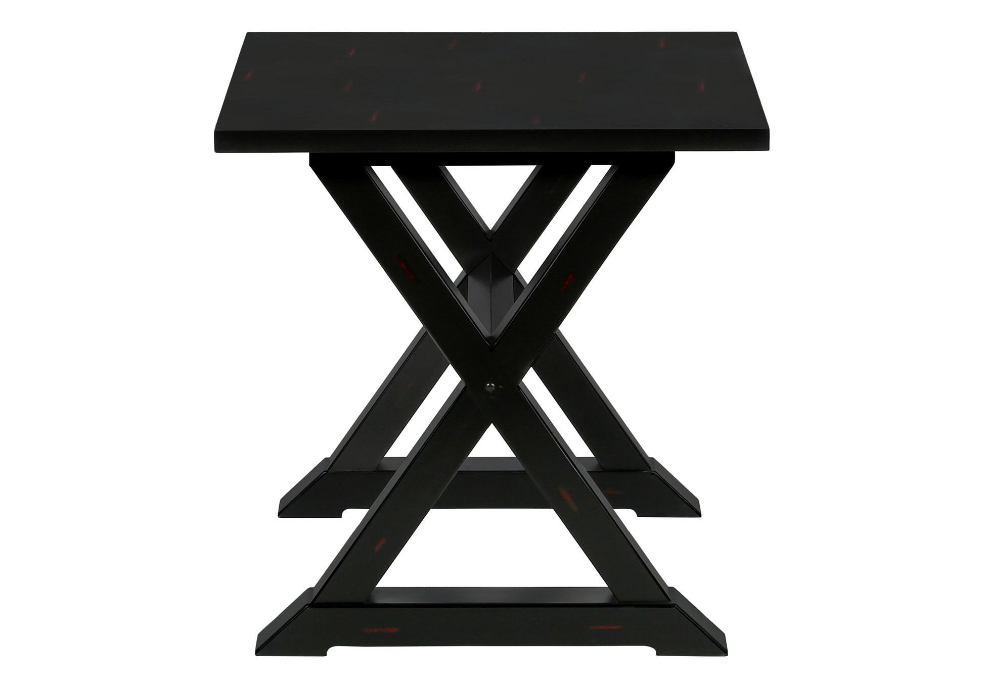 Accent Table 24"H Black Veneer Square End Table-Accent Table-DECOROLALA