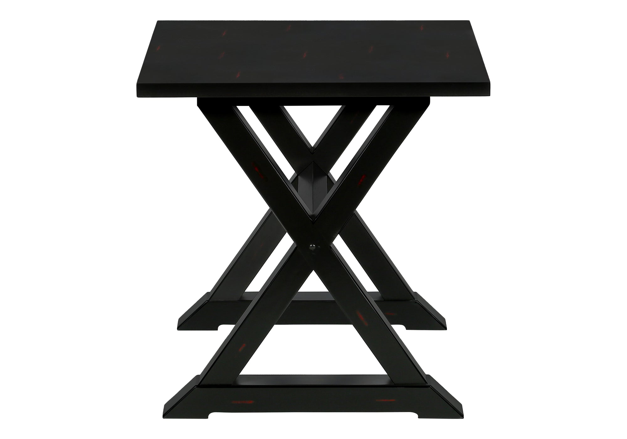 Accent Table 24"H Black Veneer Square End Table-Accent Table-DECOROLALA