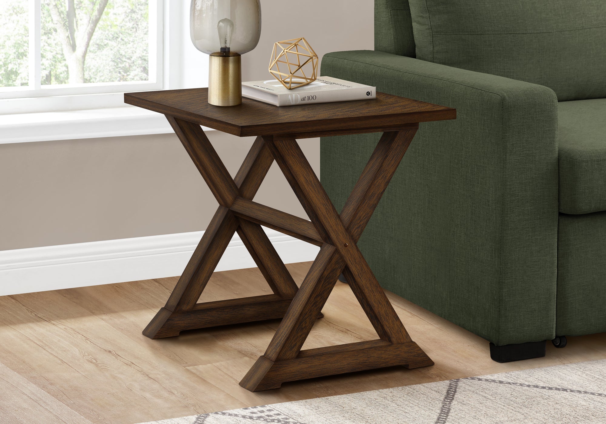Accent Table 24"H Black Veneer Square End Table-Accent Table-DECOROLALA
