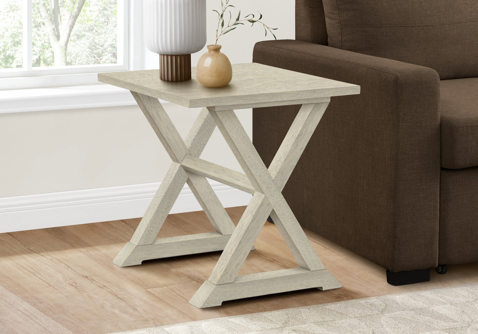 Accent Table 24"H Black Veneer Square End Table-Accent Table-DECOROLALA