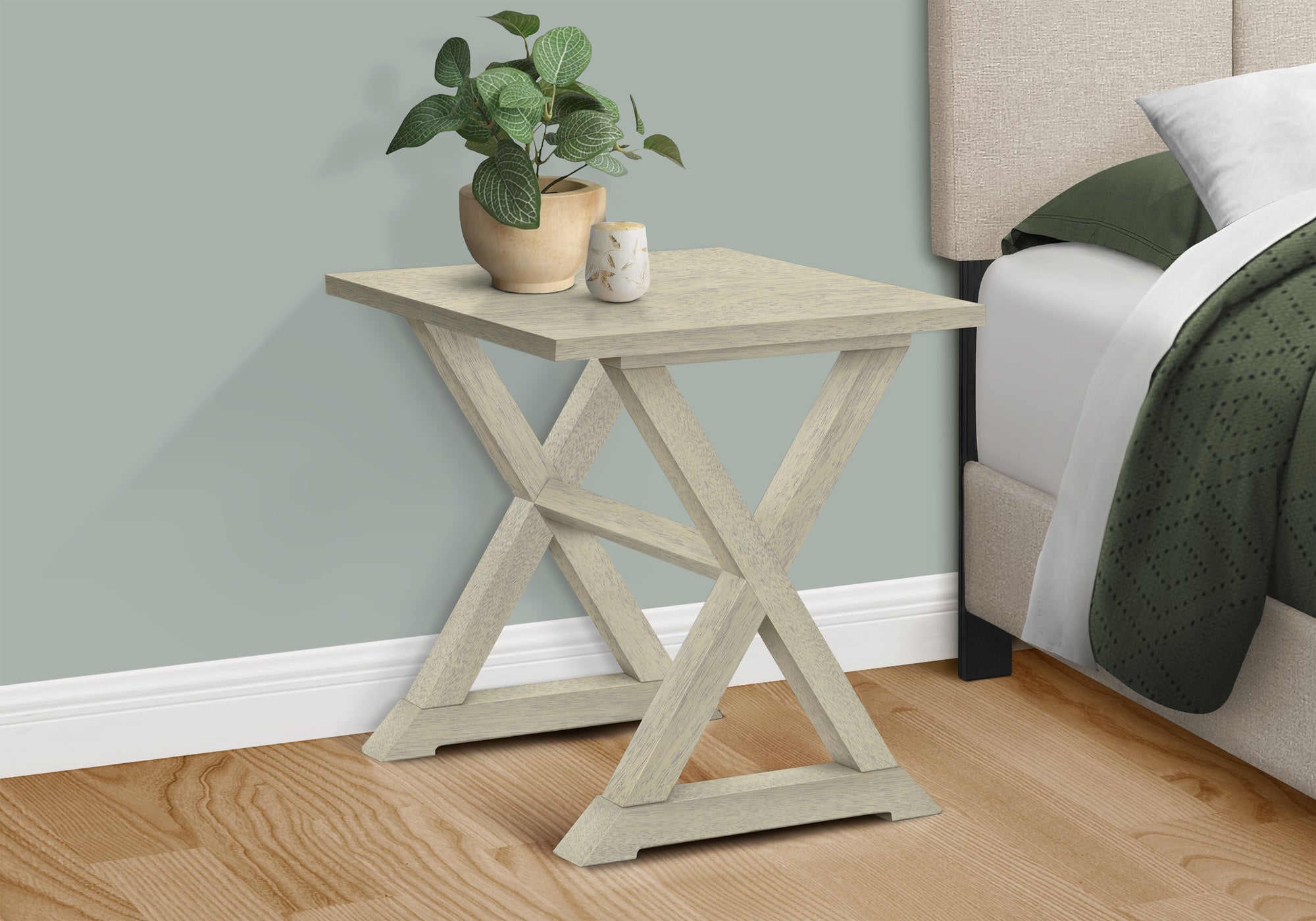 Accent Table 24"H Black Veneer Square End Table-Accent Table-DECOROLALA