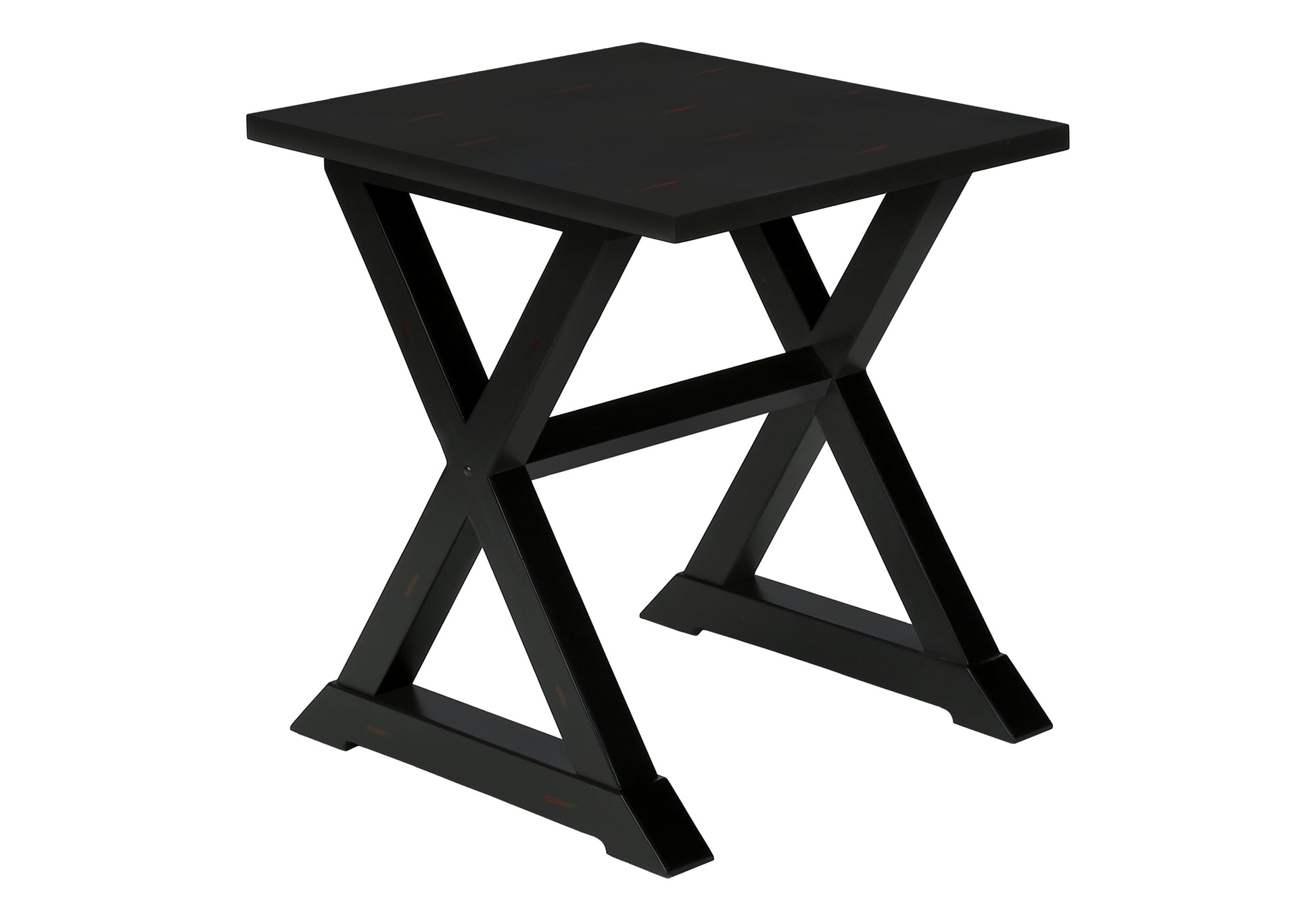 Accent Table 24"H Black Veneer Square End Table-Accent Table-DECOROLALA