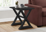 Accent Table 24"H Black Veneer Square End Table-Accent Table-DECOROLALA