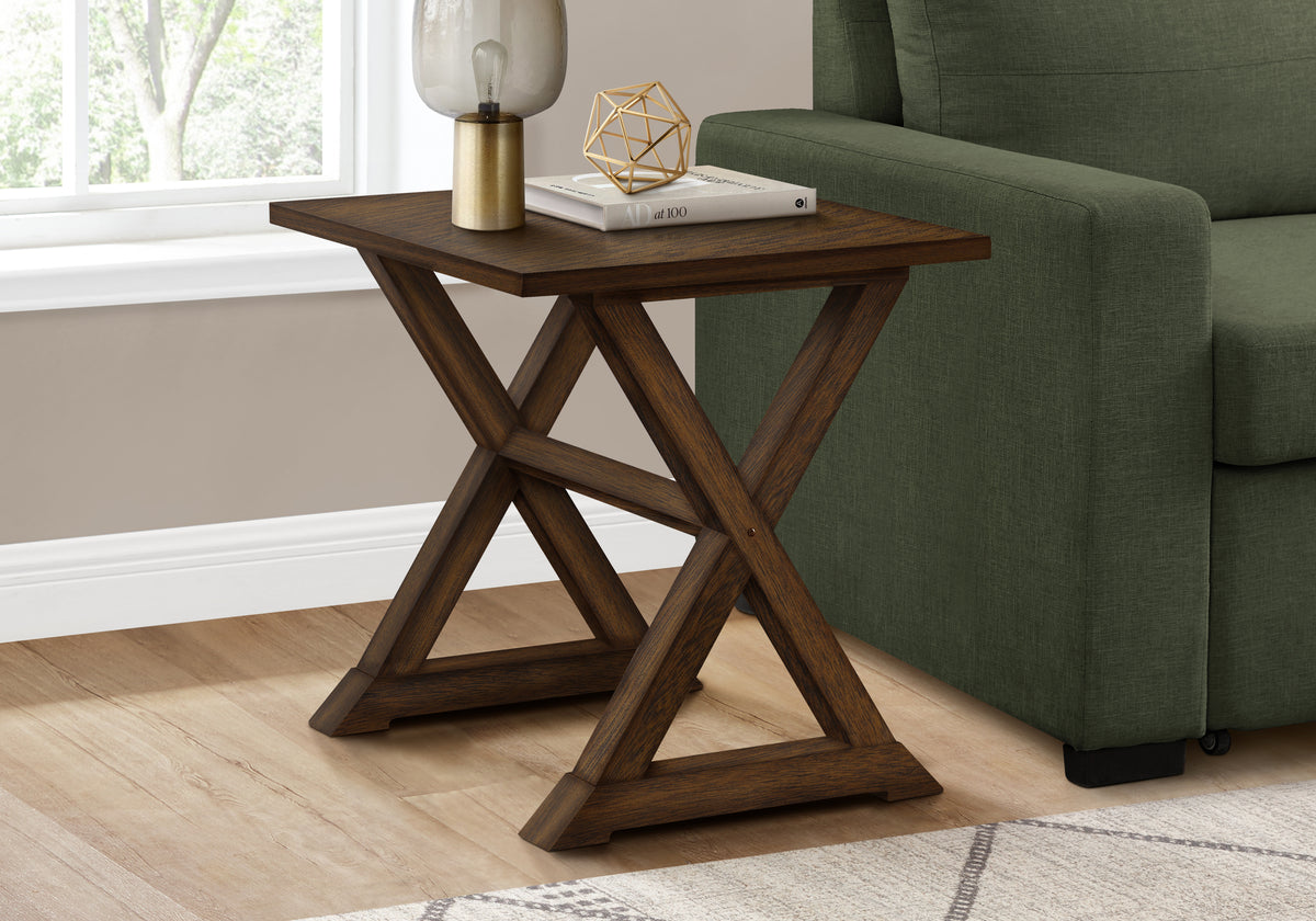 Accent Table 24"H Black Veneer Square End Table-Accent Tables-DECOROLALA