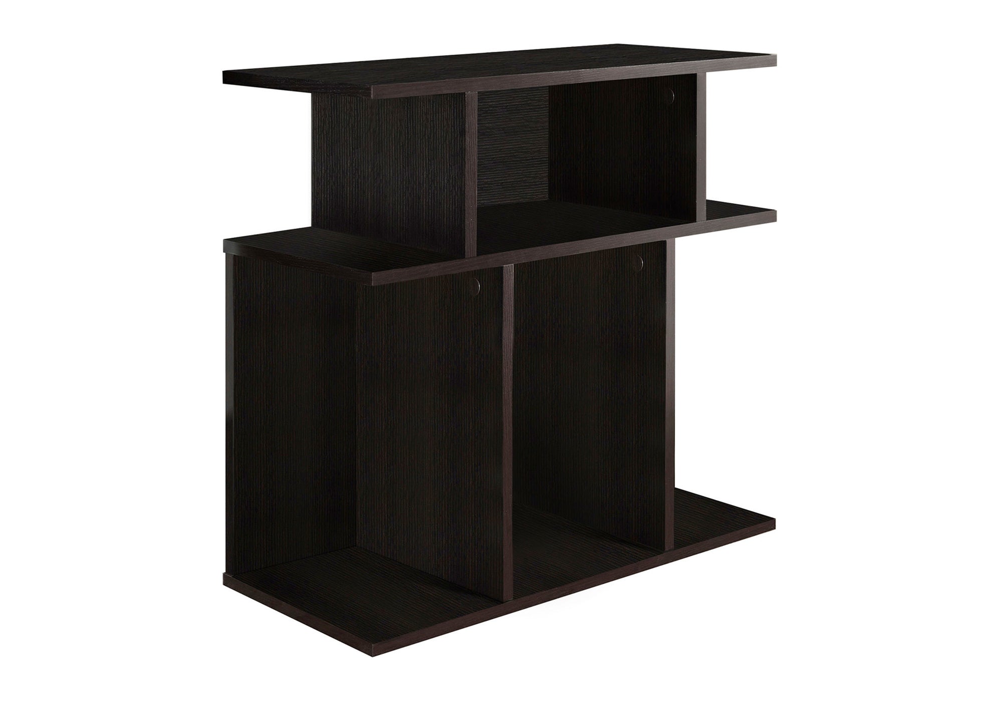 Accent Table 24"H Black with 6 Display Shelves-Accent Table-DECOROLALA