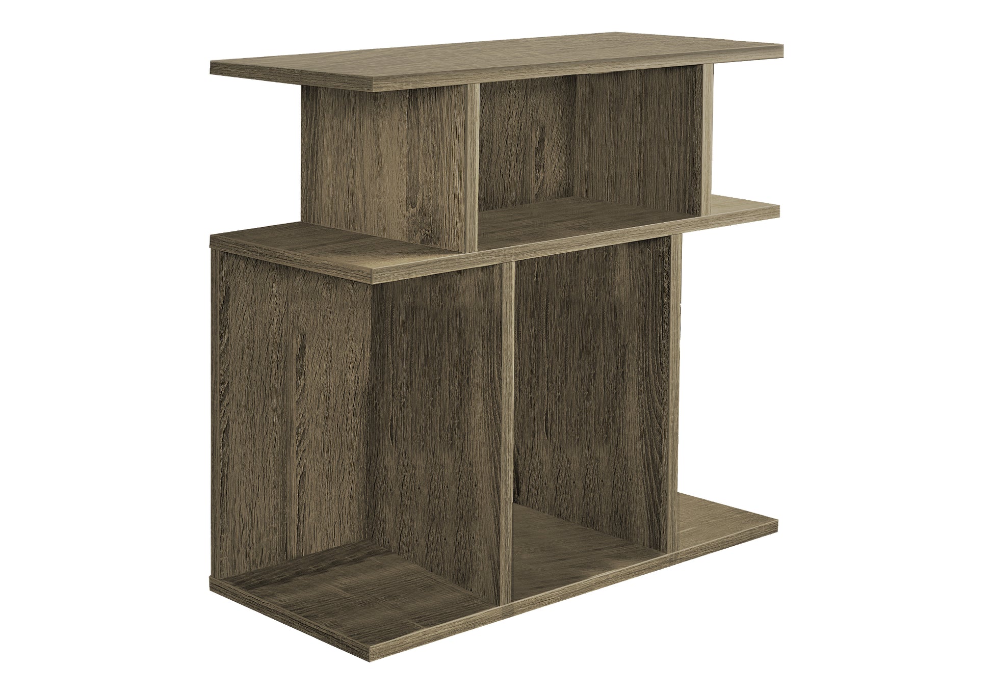 Accent Table 24"H Black with 6 Display Shelves-Accent Table-DECOROLALA