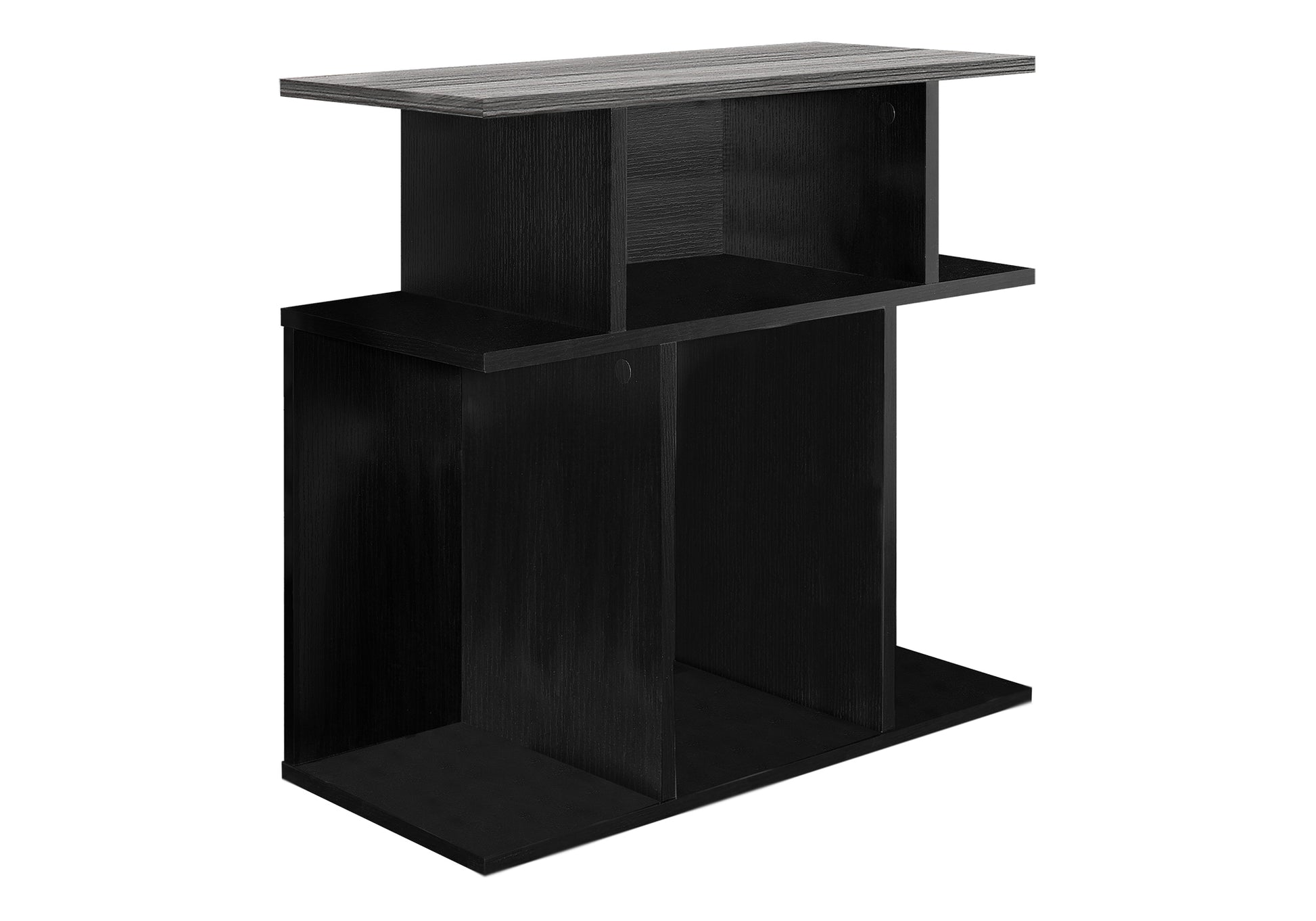 Accent Table 24"H Black with 6 Display Shelves-Accent Table-DECOROLALA