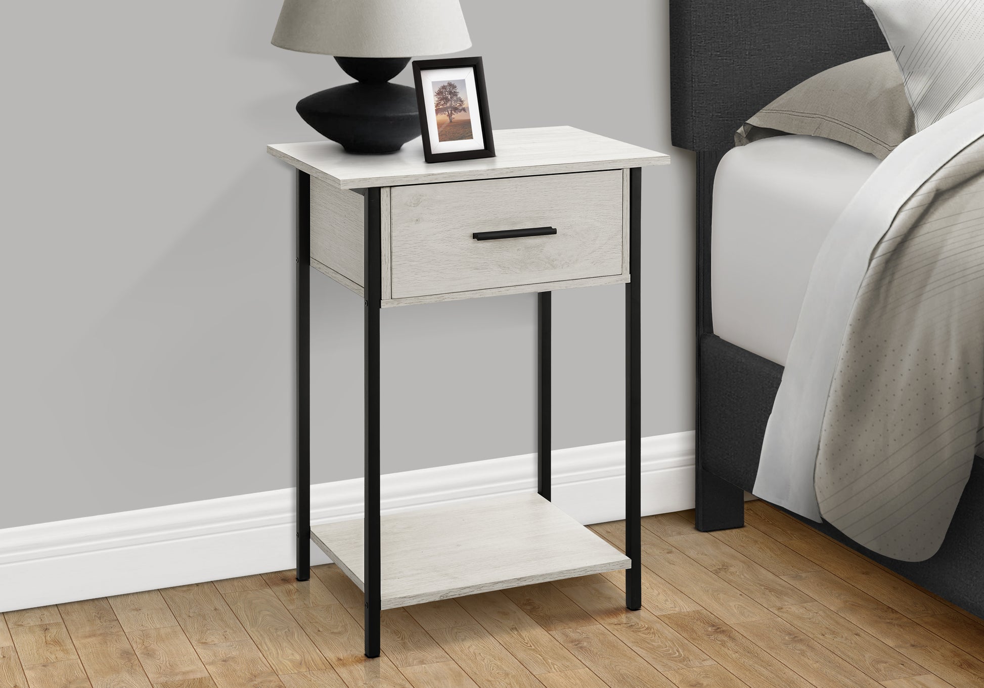 Accent Table 24"H Dark Bronze 2-Tier Storage-Accent Table-DECOROLALA