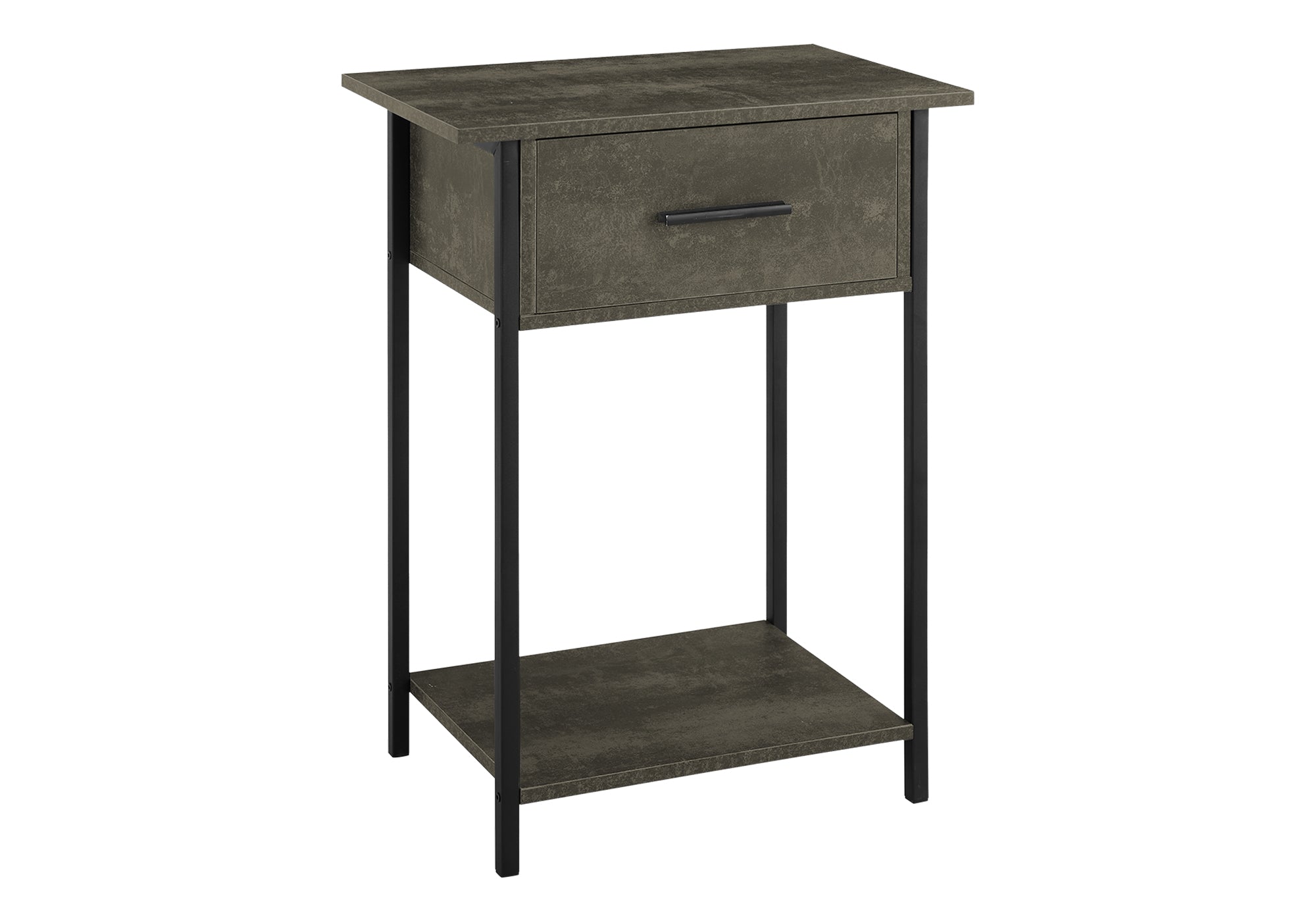 Accent Table 24"H Dark Bronze 2-Tier Storage-Accent Table-DECOROLALA