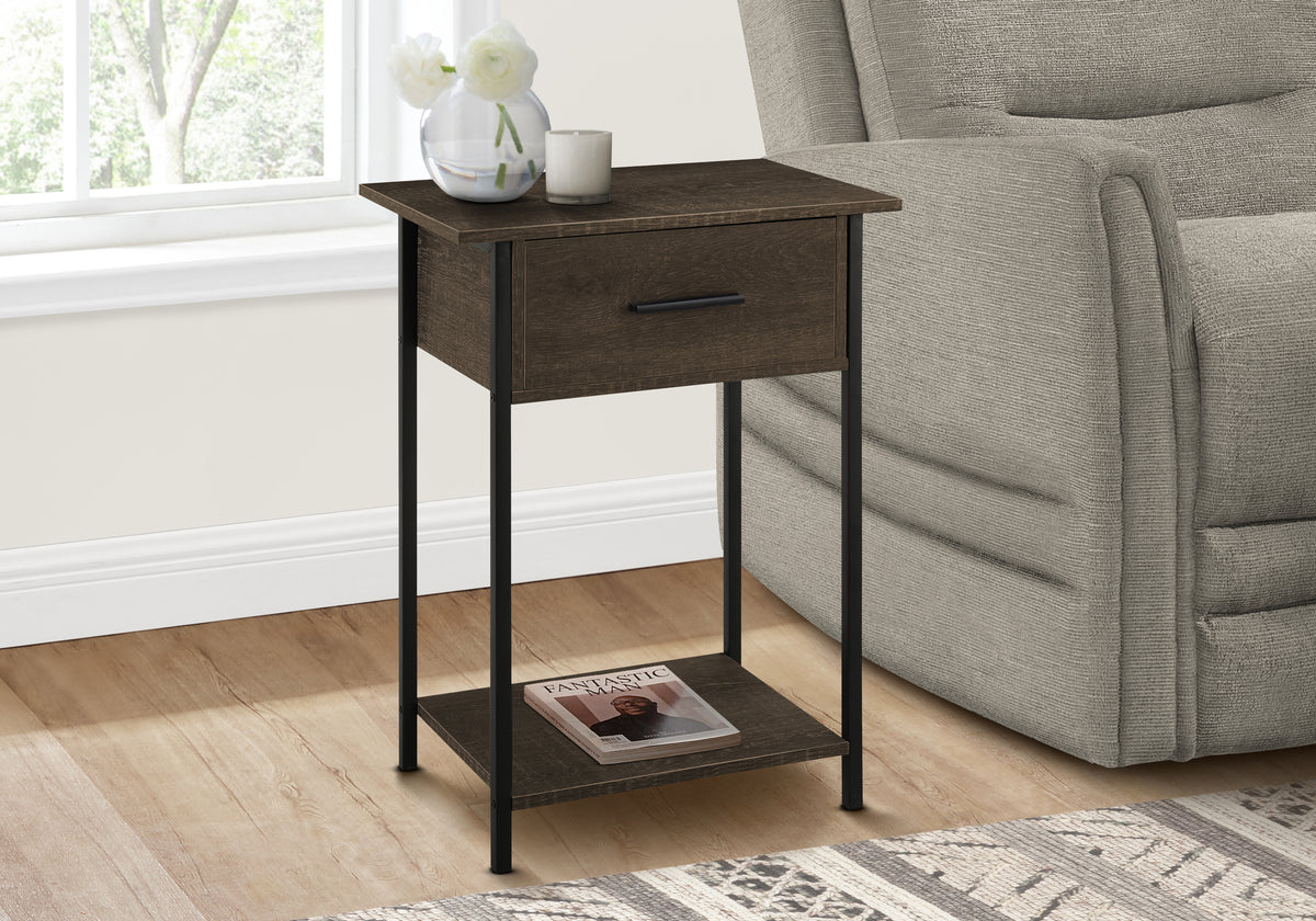 Accent Table 24"H Dark Bronze 2-Tier Storage-Accent Tables-DECOROLALA